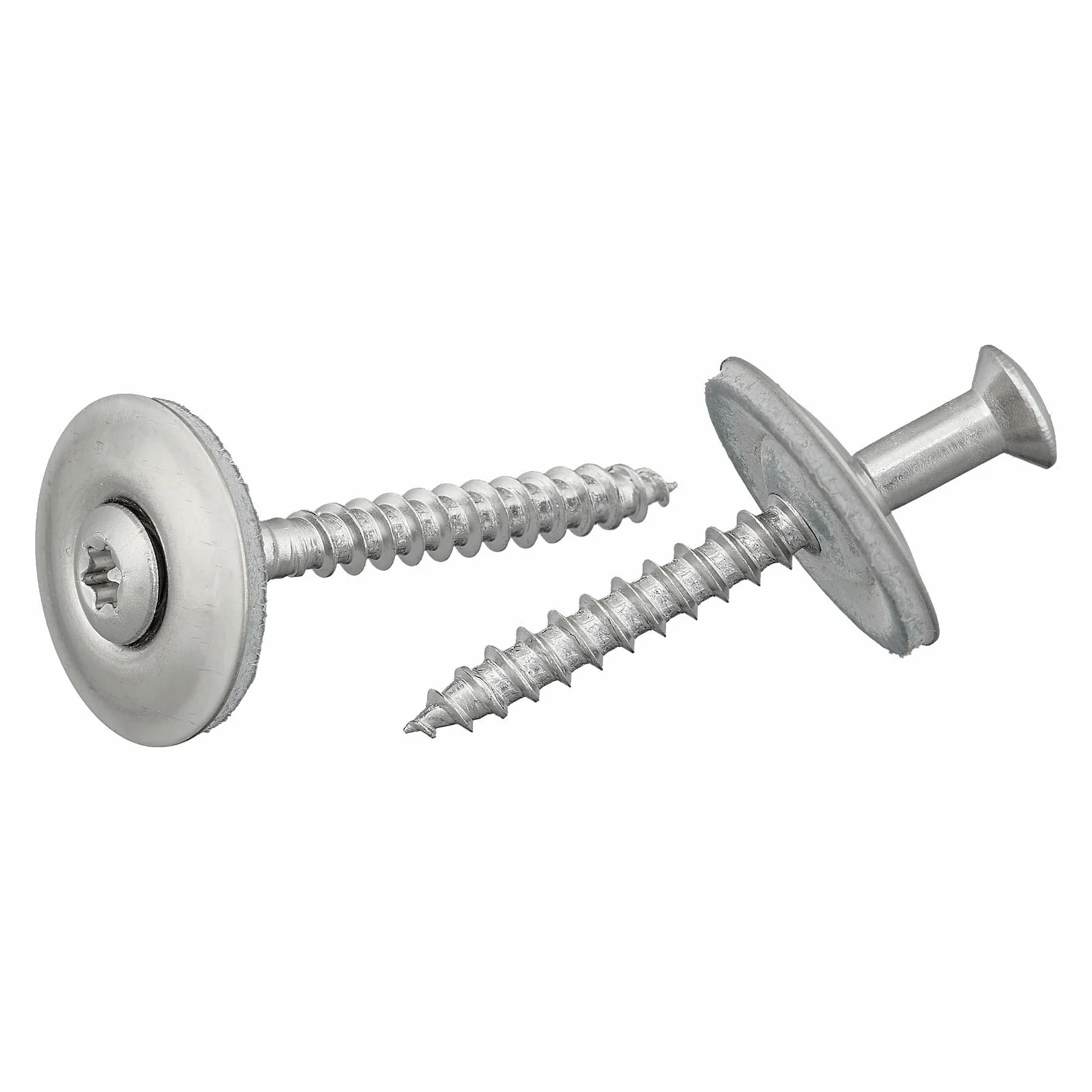 Śruby blacharskie z podkładką uszczelniającą EPDM (20 mm) i napędem Torx / TX20 | Stal szlachetna A2 | Podobne do DIN 7995/DIN 9171 | Śruba do blachy trapezowej | Śruba blacharska (4,5 x 60 mm, 100