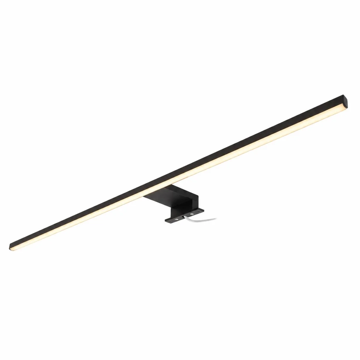 Kalb Running Light lampa łazienkowa LED, 80 cm, IP44, oświetlenie lustra z efektem strumienia świetlnego, 230 V, lampa łazienkowa na ścianę lub szafkę z lustrem, czarna/chrom, 3000 K/4000 K (czarna