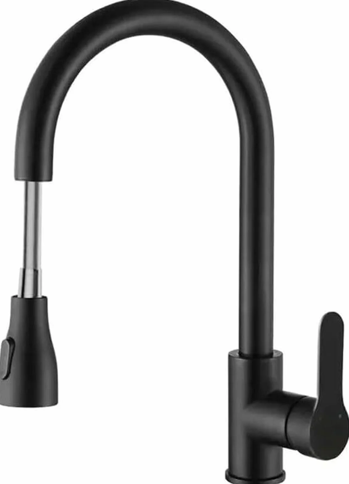 Adapter do kranu, obrotowy adapter dyszy kranu do zlewu kuchennego, obrotowy 360° kran teleskopowy, dwa tryby wylotu wody, możliwość przełączania, modny kran, odpowiedni do umywalki łazienkowej(Black)