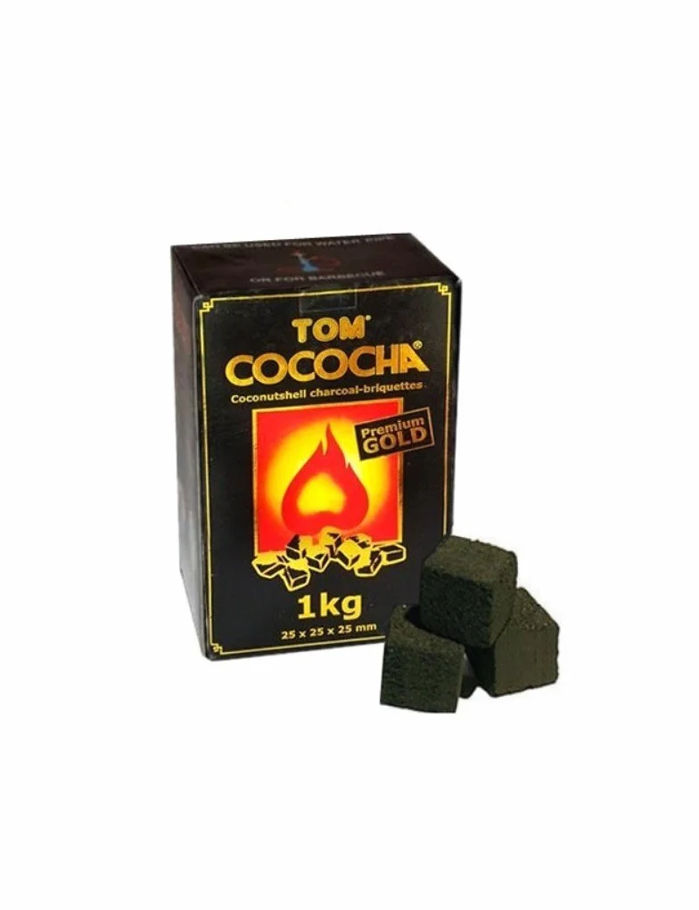 Węgiel do fajki wodnej z łupin kokosowych, kostka 25 x 25 mm, 1 kg