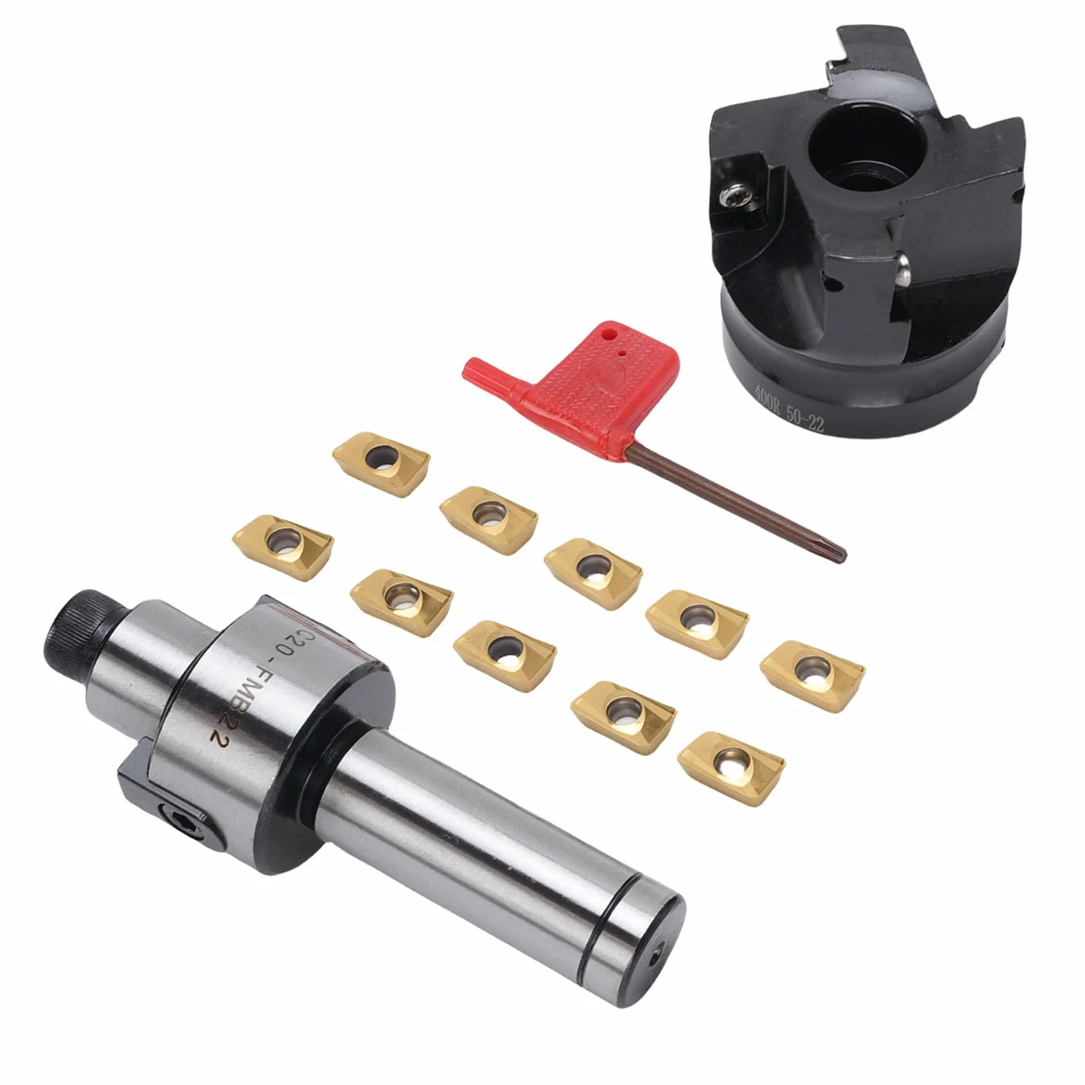 400R 50 22 4T Frez Czołowy 50mm 4-ostrzowy Frez Palcowy z Wkładkami z Węglika APMT1604 do Frezarki CNC Tokarka Wytaczadło