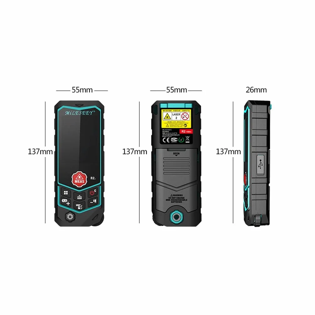 Laser Rangefinder Handheld Pomiar pomiaru pomieszczenia pomieszczenia wewnętrznego i zewnętrznego władcy władcy elektronicznej linijki laserowej (Size : 50 meters)
