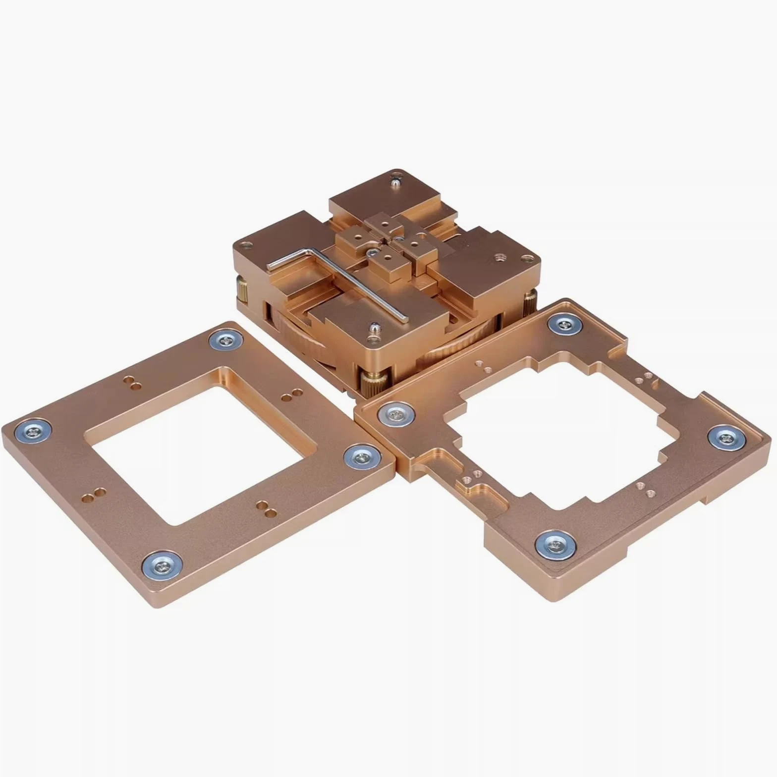 Stacja Reballing BGA, automatyczny magnetyczny uchwyt szablonu, zestaw do lutowania ze stopu aluminium, regulowana wysokość siatki stalowej, kompatybilna z 80 x 80 mm i 90 x 90 mm