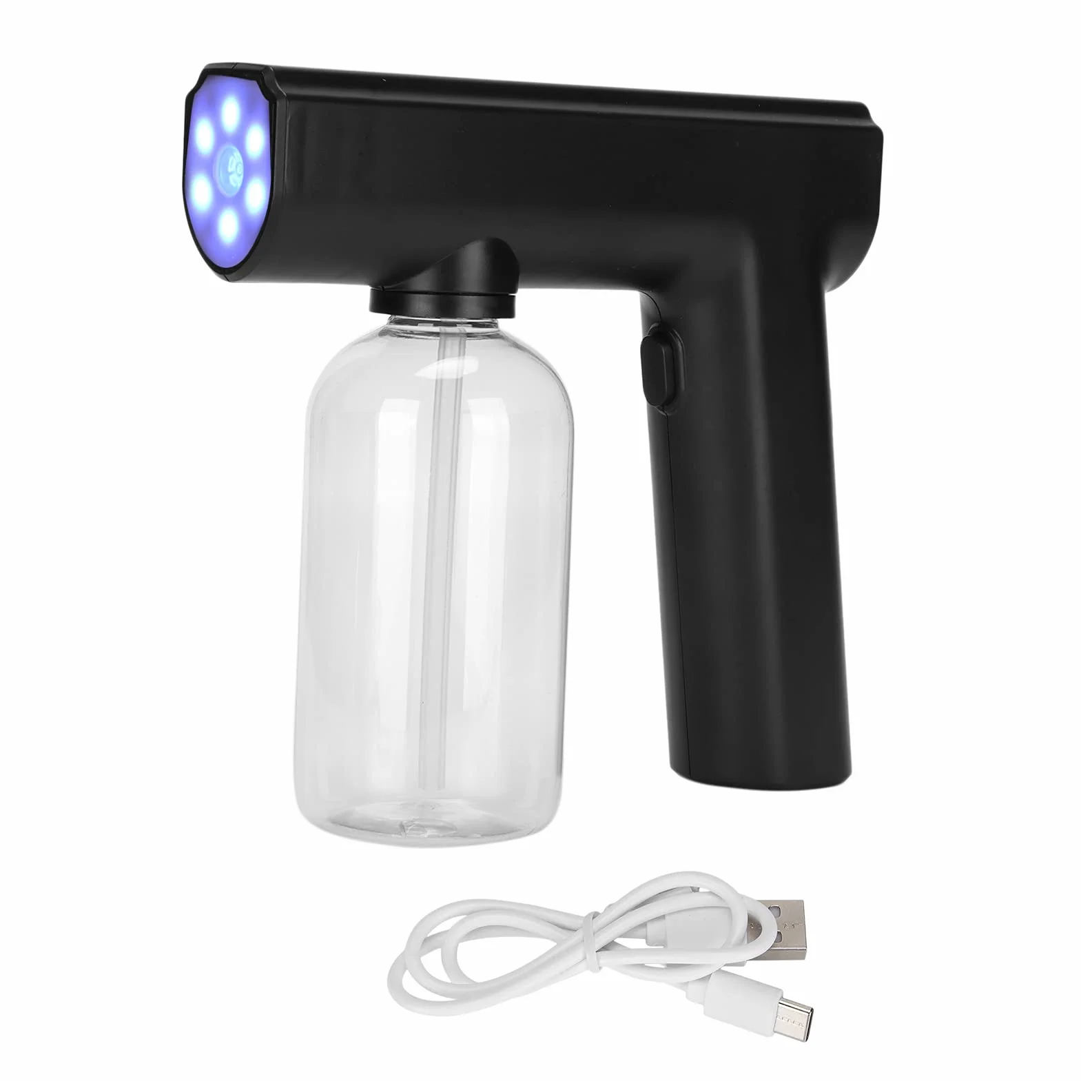 Elektryczny Pistolet Parowy z Mgłą 300ml Opryskiwacz Mgły Atomizer Sprayer Różowy