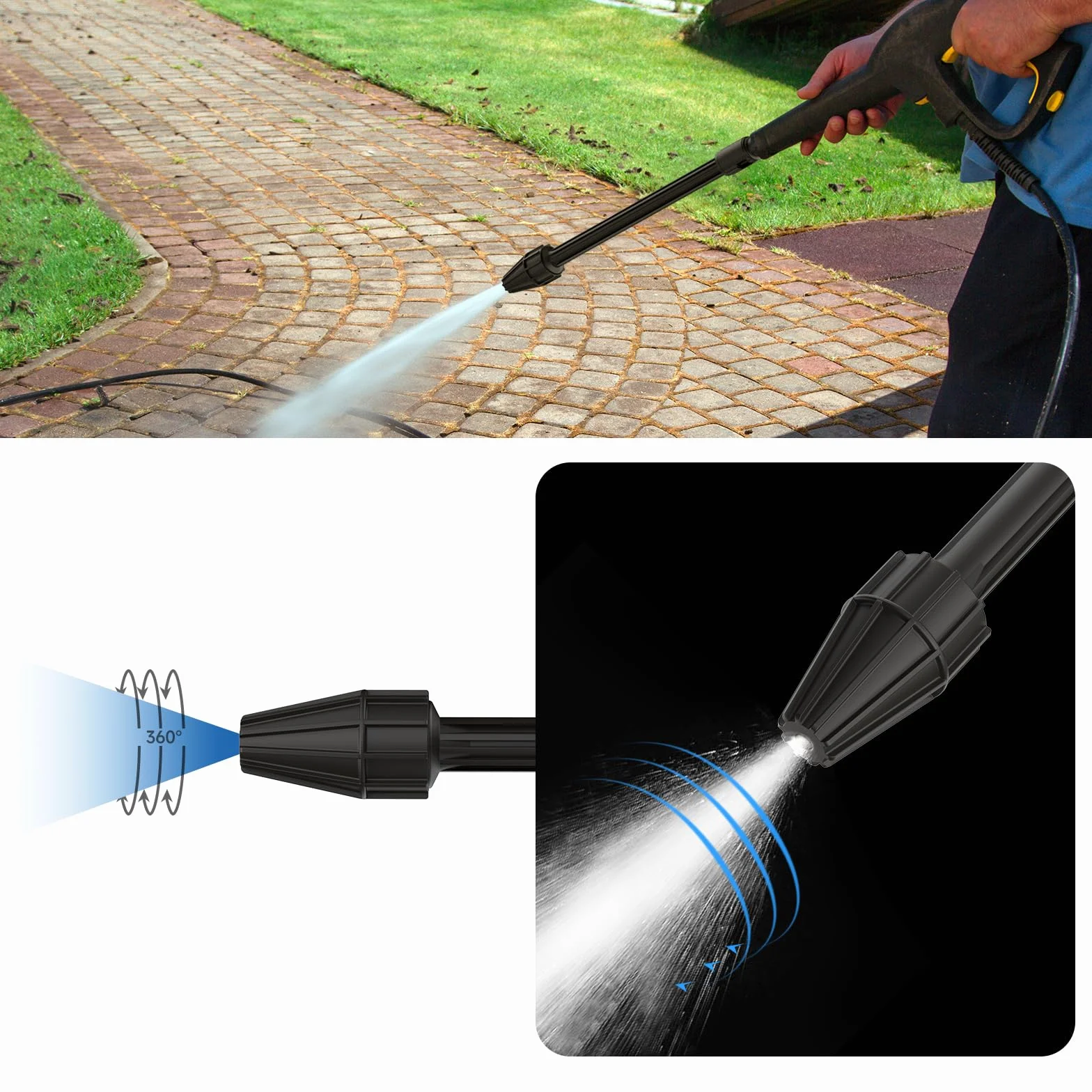 Lanca Dirt Blaster 160 barów do Kärcher K2 K3 K4 K5 K7 Lavor Parkside