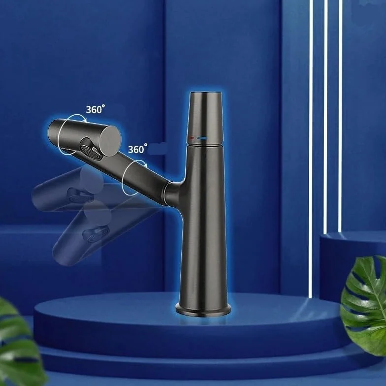 Jednootworowa bateria umywalkowa, nowoczesna bateria łazienkowa z regulacją wody zimnej i ciepłej, wykończenie w chromie, elegancka modernizacja toaletki, łatwa w montażu i konserwacji, odpowiednia