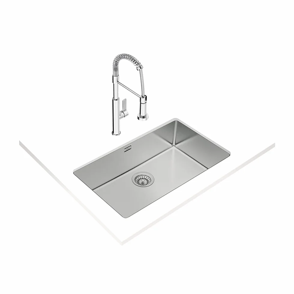 Teka 115000004 Zlewozmywak kuchenny ze stali nierdzewnej z pojedynczą miską Linea RS15 71,40 3½ W/OVF SP-115000004, szary