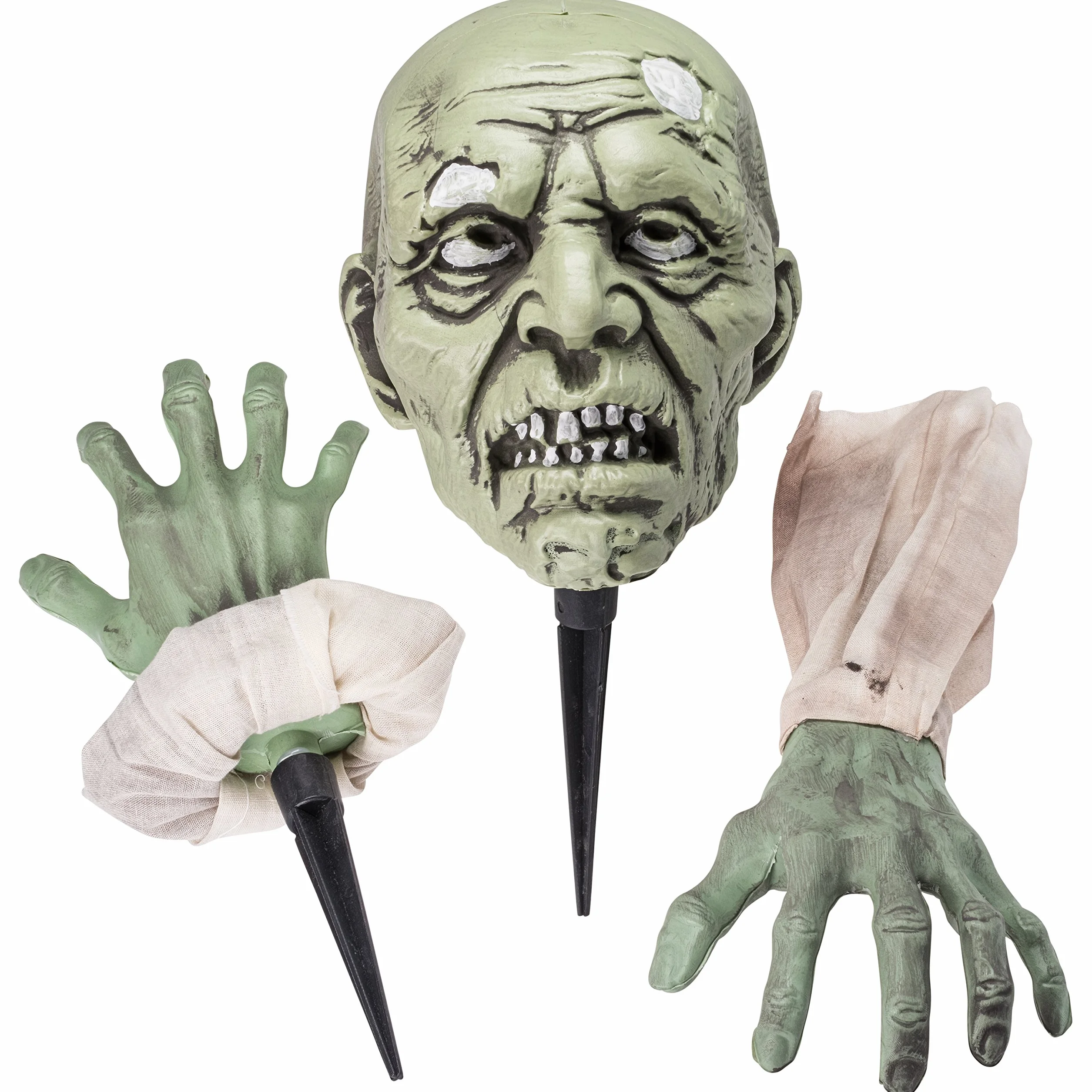 PREXTEX Zombie Groundbreaker dekoracje halloweenowe zestaw ramion szkieletu czaszka naturalnej wielkości zombie