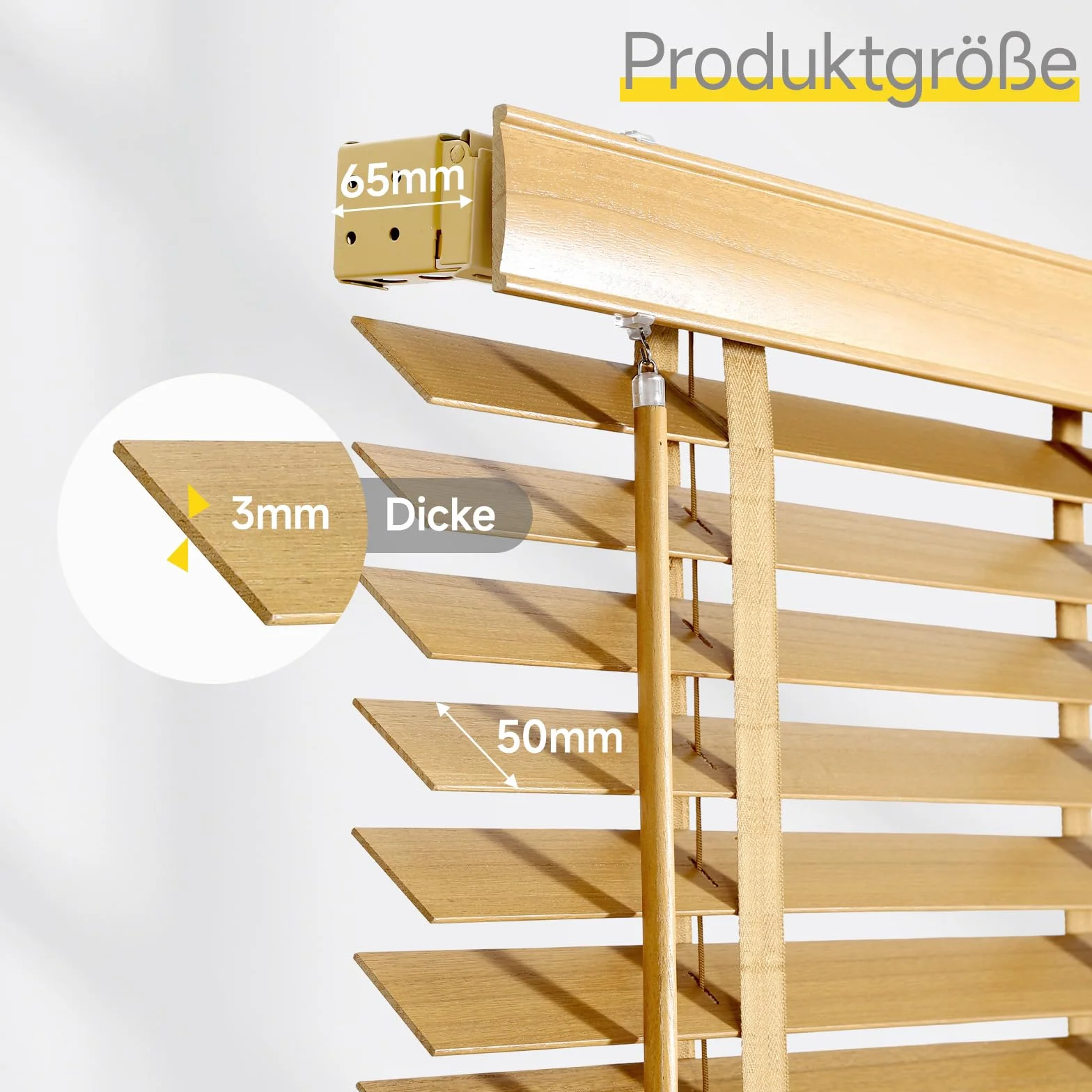 Sekey Żaluzja drewniana 50 mm 110 x 250 cm naturalny