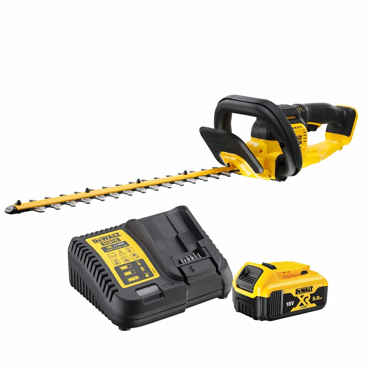 DeWalt DCMHT563P1-QW Taille-haies XR 18V 5Ah Li-Ion 55cm 25mm 1 bateria akumulatorowe