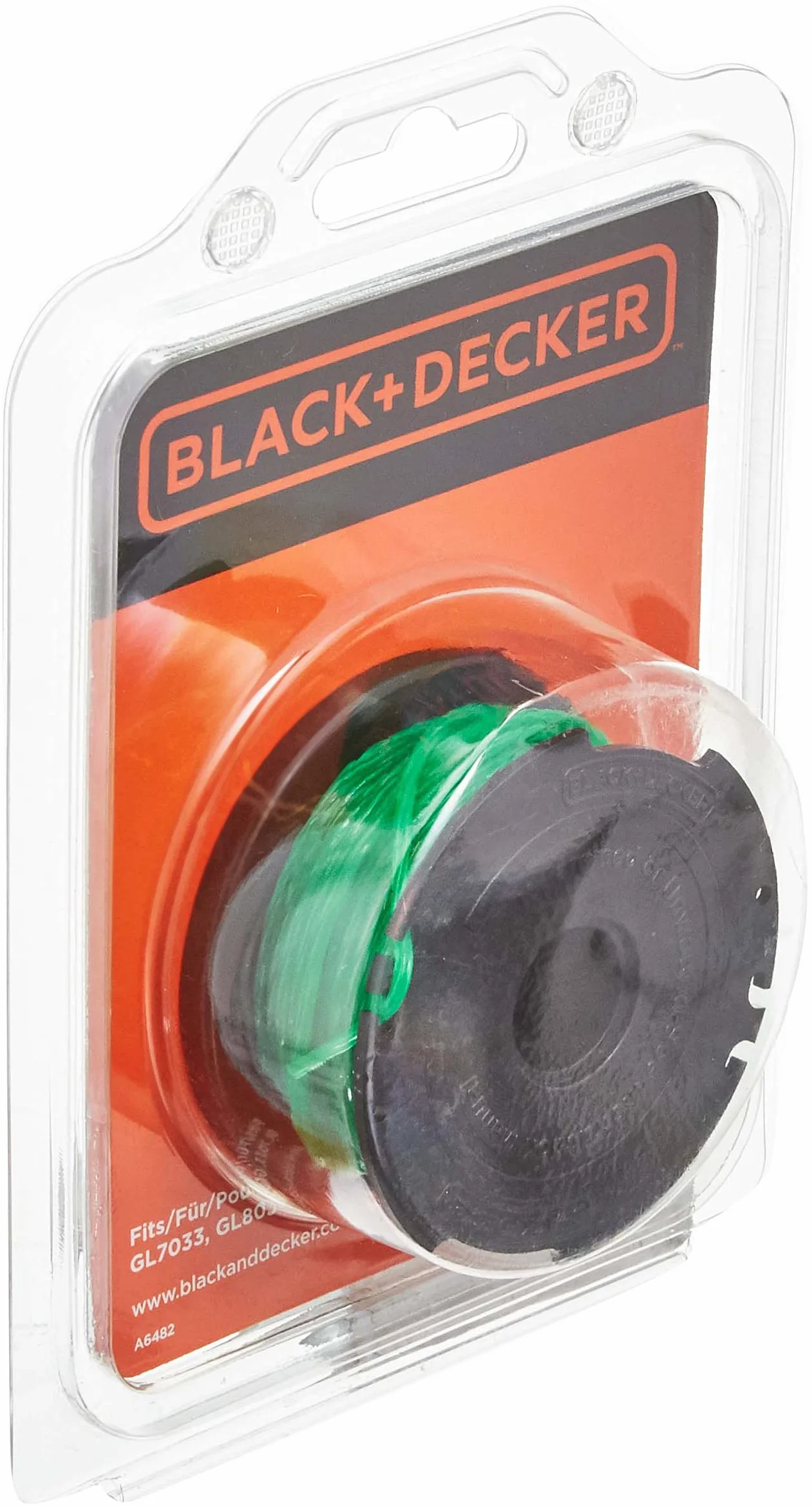 Black+Decker Szpula żyłkowa Reflex, 10 m długość nici 2 mm szerokość nici pasuje do kos spalinowych GL8033/GL9035, A6482