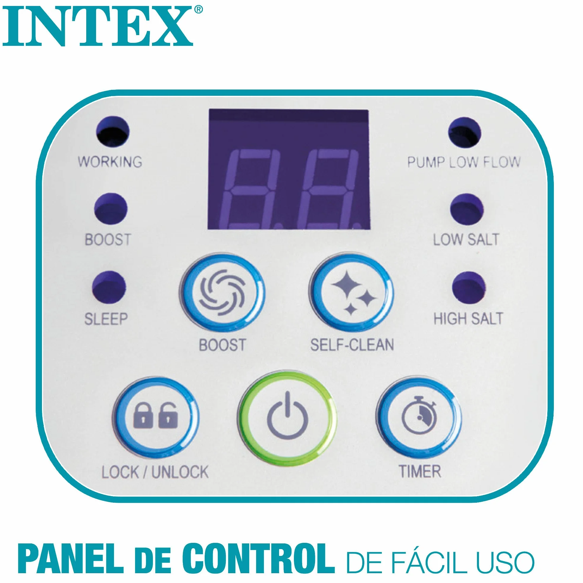 Intex System Słonej Wody 230 V Szary Biały