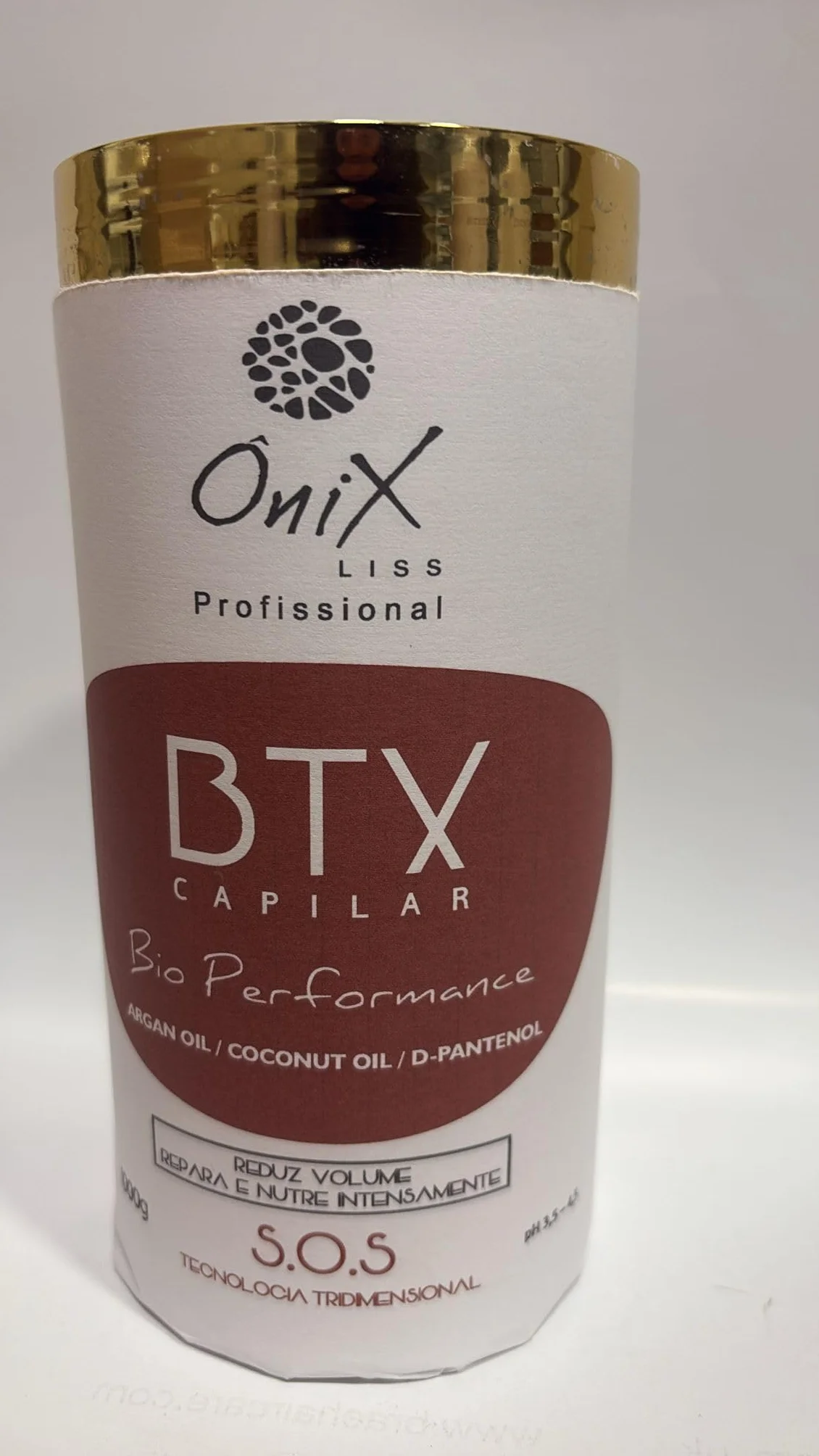 Onix Liss Professional BTX Capilar Bio Performance Olej arganowy, olej kokosowy i D-Pantenol, formuła redukująca objętość, 1000 g
