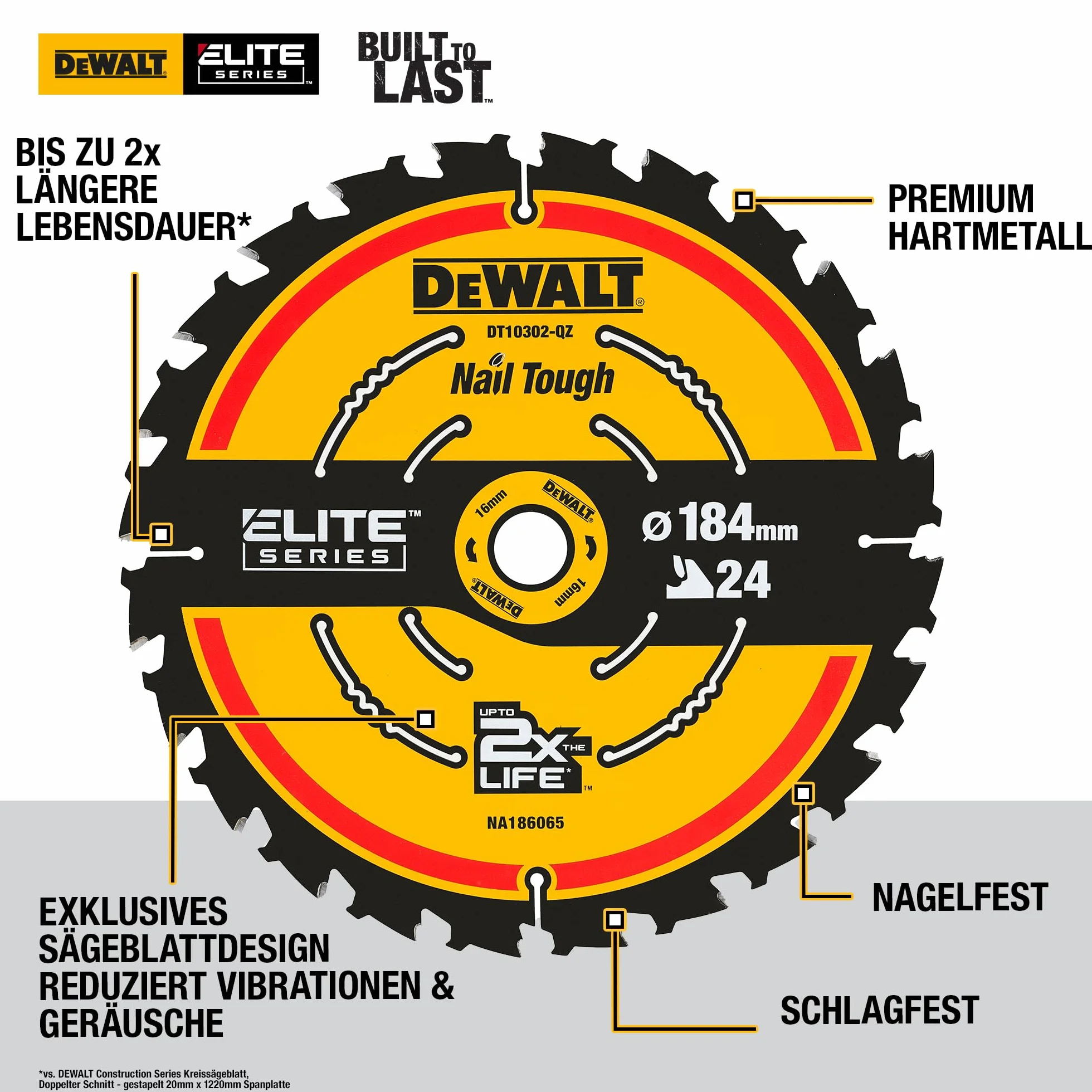 Dewalt DT10302 Brzeszczot do Piły Tarczowej, Ø 184