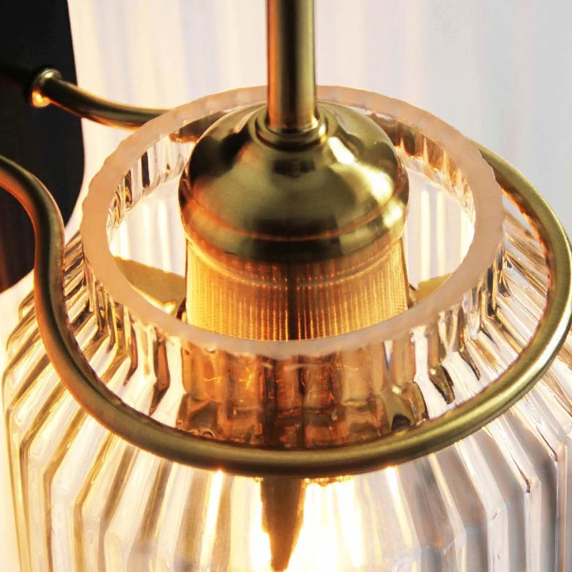 Szklana lampa ścienna E27 w stylu vintage, lampa ścienna do wnętrz w stylu industrialnym, retro, w kształcie lejka, kryształowa lampa ścienna z metalową podstawą, lampka nocna, dekoracyjna lampa do s