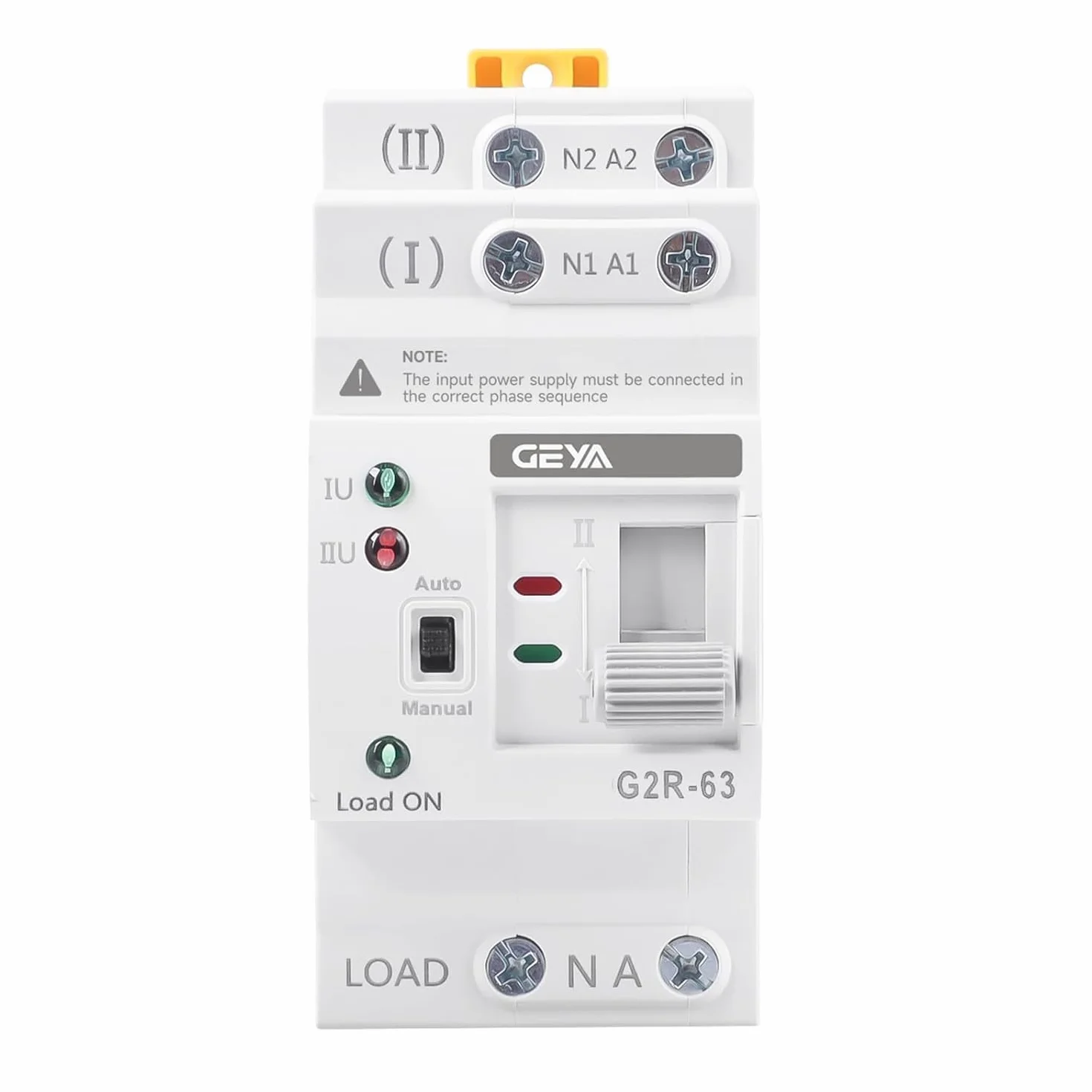 GEYA Mini ATS Automatyczno-ręczny przełącznik podwójnego zasilania 2P 40A AC220V