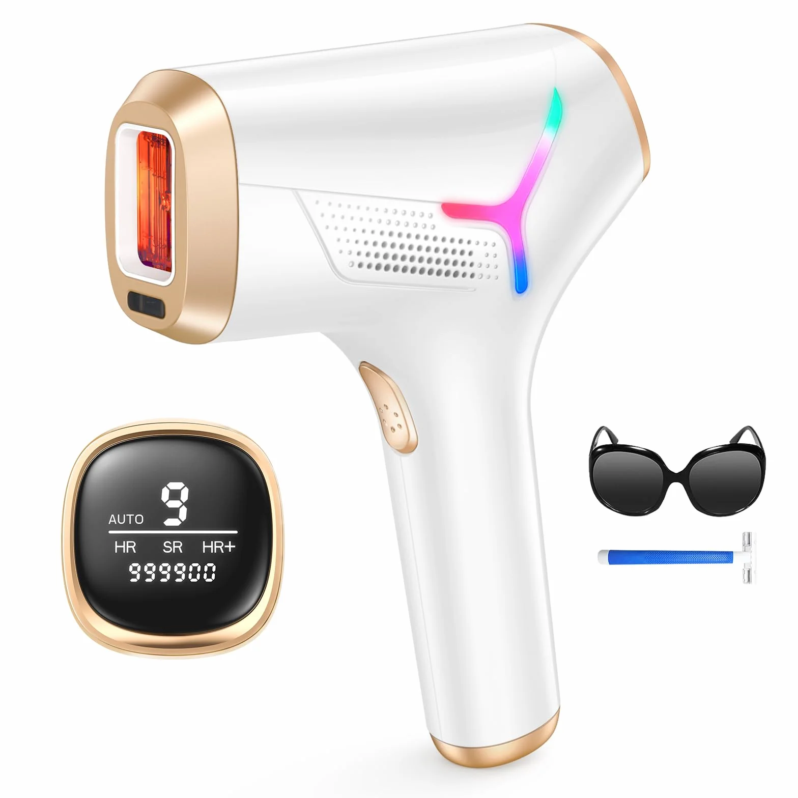 LYSMOSKI Laser Hair Removal for Women and Men, Long-Lasting IPL Hair Removal at-home, 5.2 cm² Contact Nearly Painless, Effective in 2 Weeks with Ultra-fast 0.12S Light Emission,8 Minute Whole Body