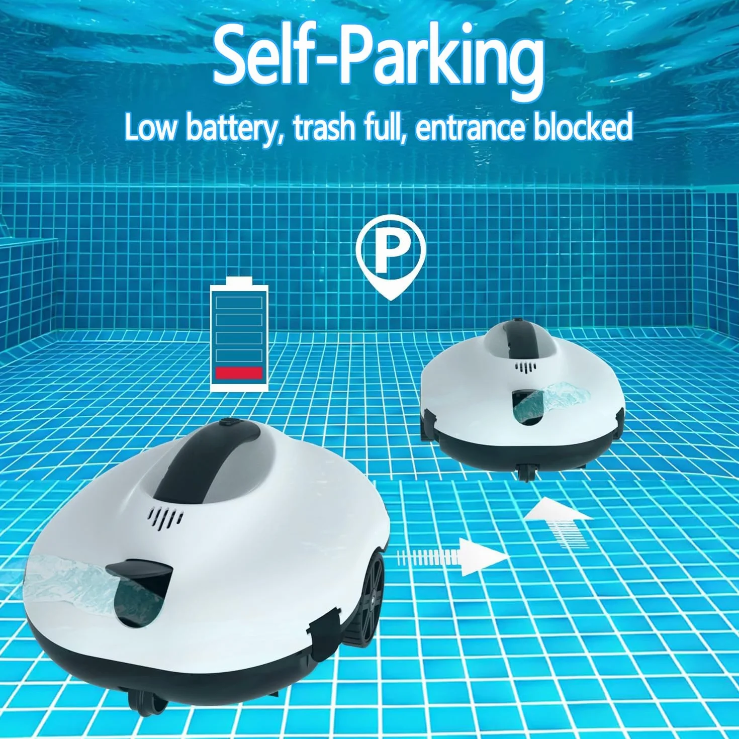Bestyks Robot Czyszczący Basen 130 min 1-80 m² Automatyczne Parkowanie