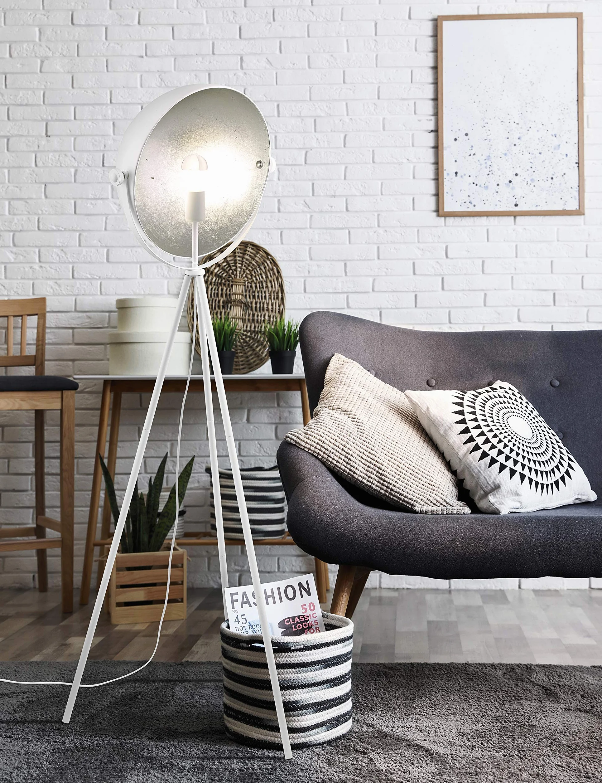 EGLO E27 LED, srebrna lampa lustrzana, Żarówka bezodblaskowa, 7,5 Watt (odpowiednik 60 watt), 806 Lumen, ciepła biel, 2700k, reflektor Żarówka Edisona A60, Ø 6 cm