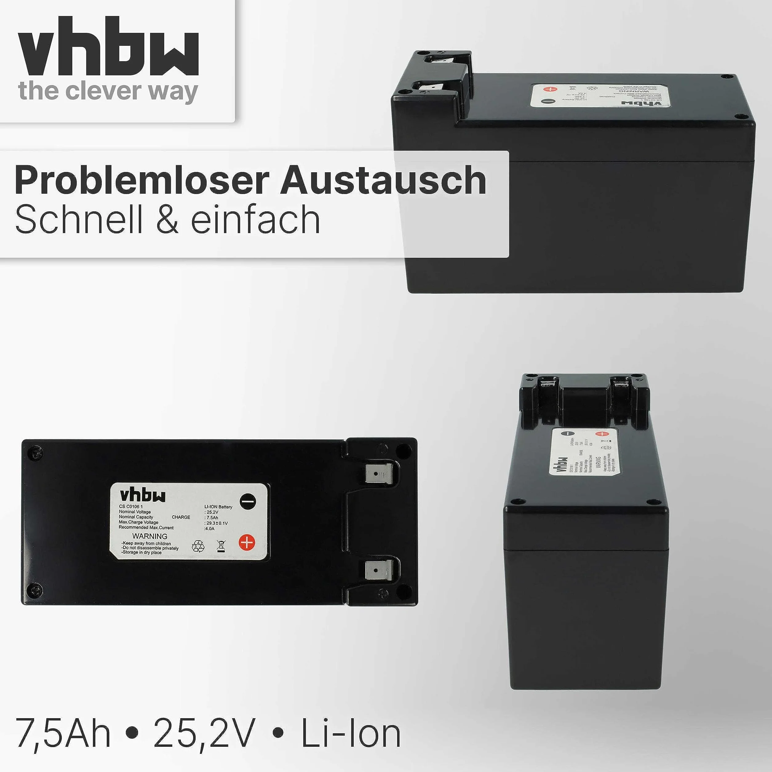 vhbw Akumulator kompatybilny z Stiga Autoclip 550SG 7,5 Ah 25,2 V litowo-jonowy