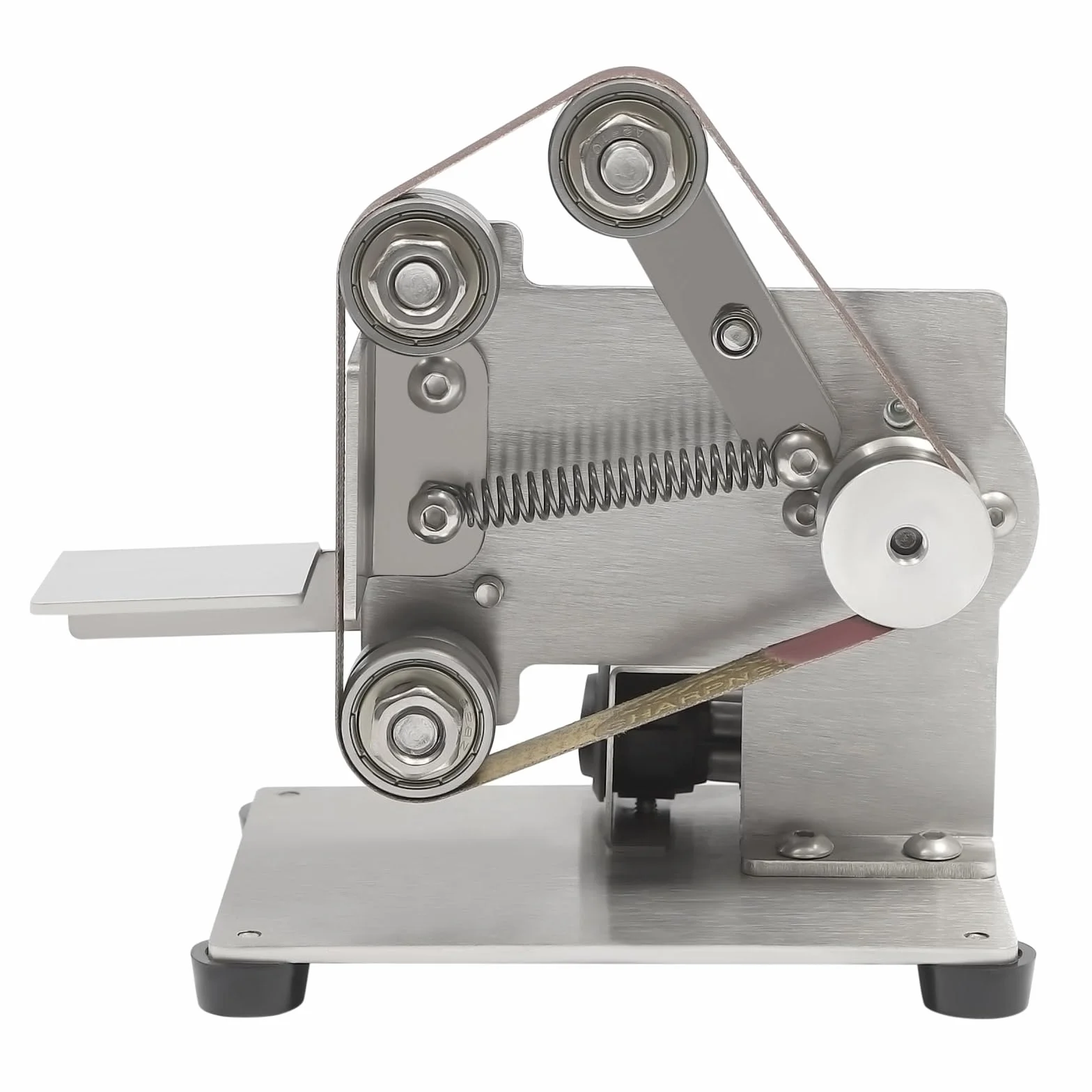 Mini szlifierka taśmowa Belt Sander z silnikiem 775, 150 W, do samodzielnego polerowania, 7 biegów, z 10 taśmami szlifierskimi 15 x 330 mm