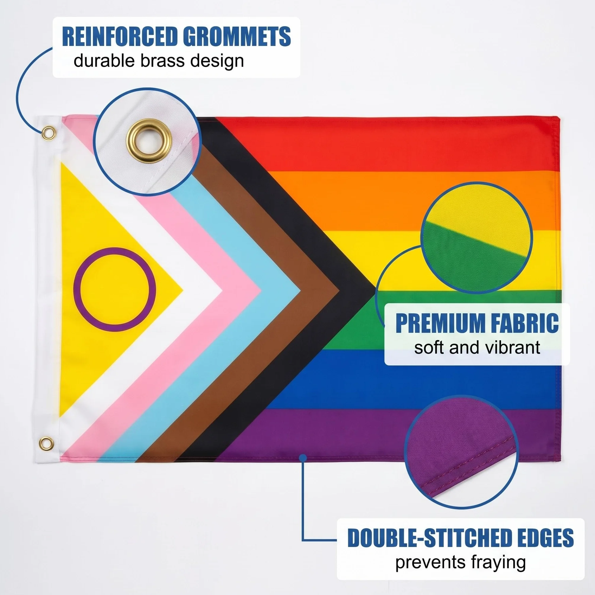 Pride Flag tęczowa flaga 90 x 150 cm – flaga LGBTQ z 2 mosiężnymi oczkami do CSD i Pride Month, odporna na warunki atmosferyczne, tęczowa flaga z poliestru, Gay Pride, dekoracja do użytku na zewnątrz