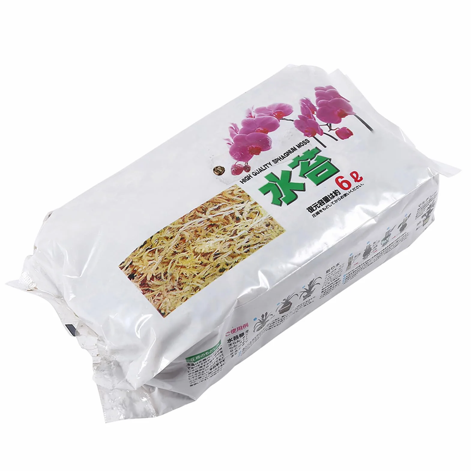 Semme Orchid Sphagnum Moss Premium 6L Organiczny Mech Torfowiec Torfowiec dla Roślin Naturalne Nawilżające Odżywianie z Bogatymi Składnikami Odżywczymi Długotrwała Wentylacja