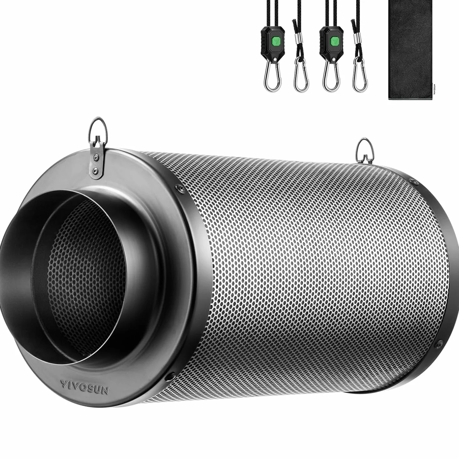 VIVOSUN 4-calowy filtr węglowy 10 cm x 35 z australijskim węglem drzewnym, odwracalny kołnierz