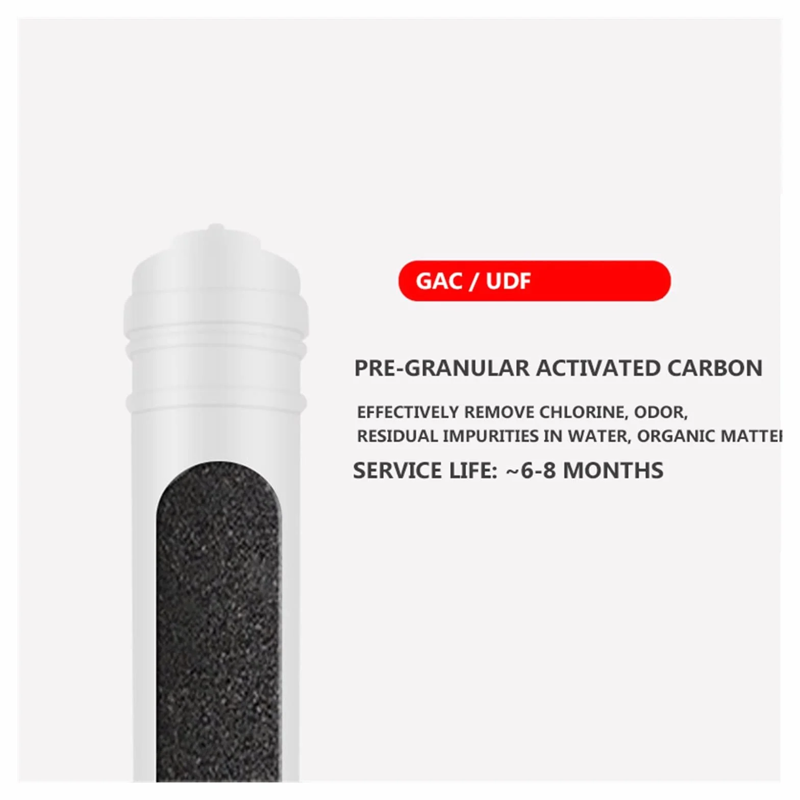1 mikron Ppf + granulowany filtr z węglem aktywnym Udf + Cto blok węglowy filtr wkład do filtra wody do 5 etapów odwróconej osmozy Bezpieczne materiały