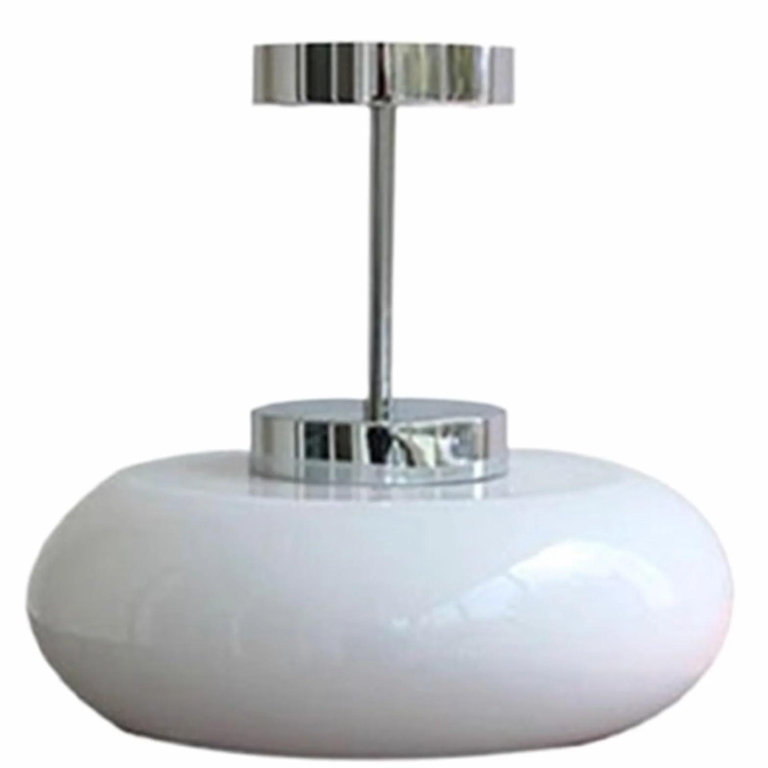 JingNian Nowoczesna lampa sufitowa 28 cm, półwbudowana lampa z kloszem ze szkła mlecznego, idealna do kuchni, przedpokoju, łazienki i jadalni (H)