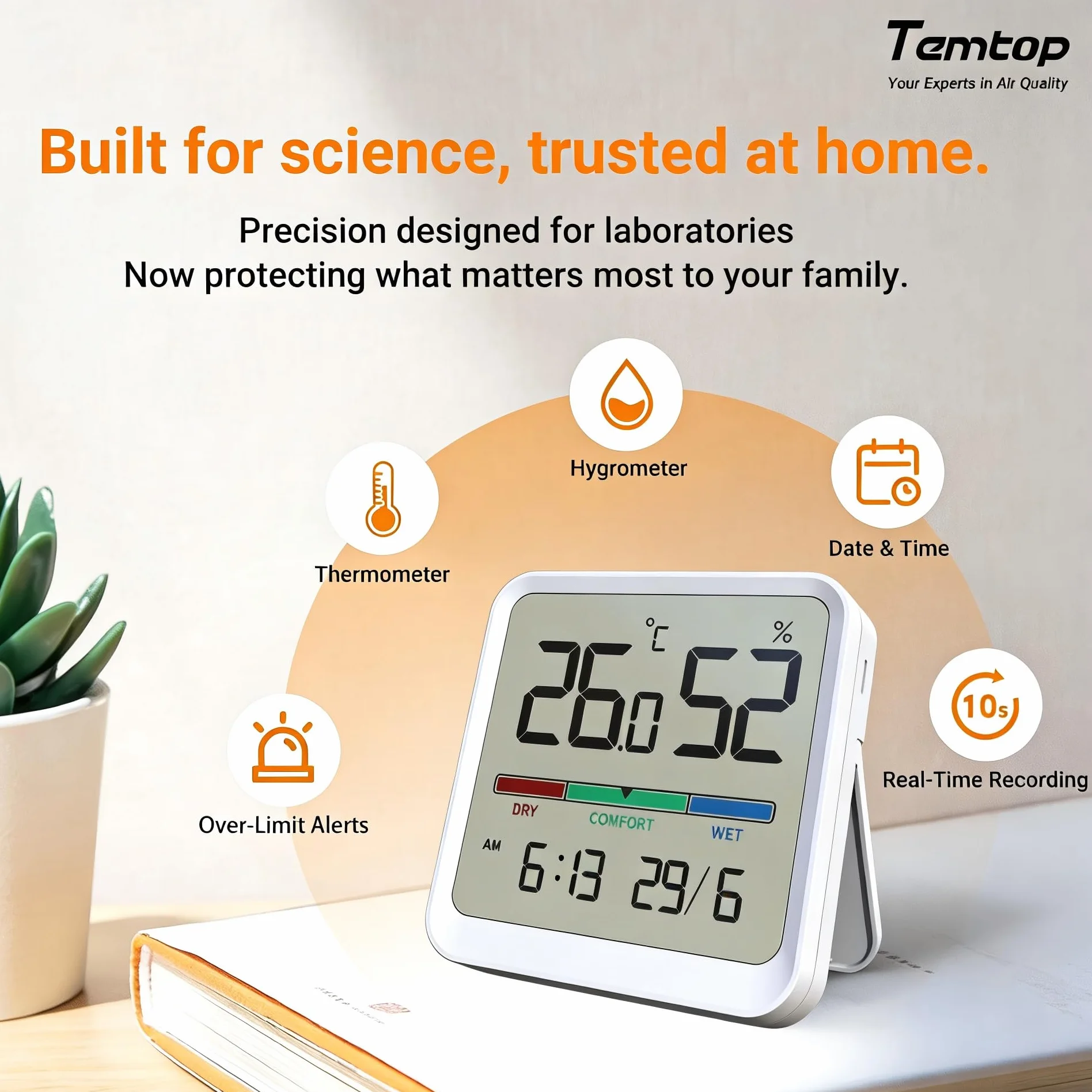 Temtop T1-SE Termometr cyfrowy Higrometr Monitor temperatury i wilgotności