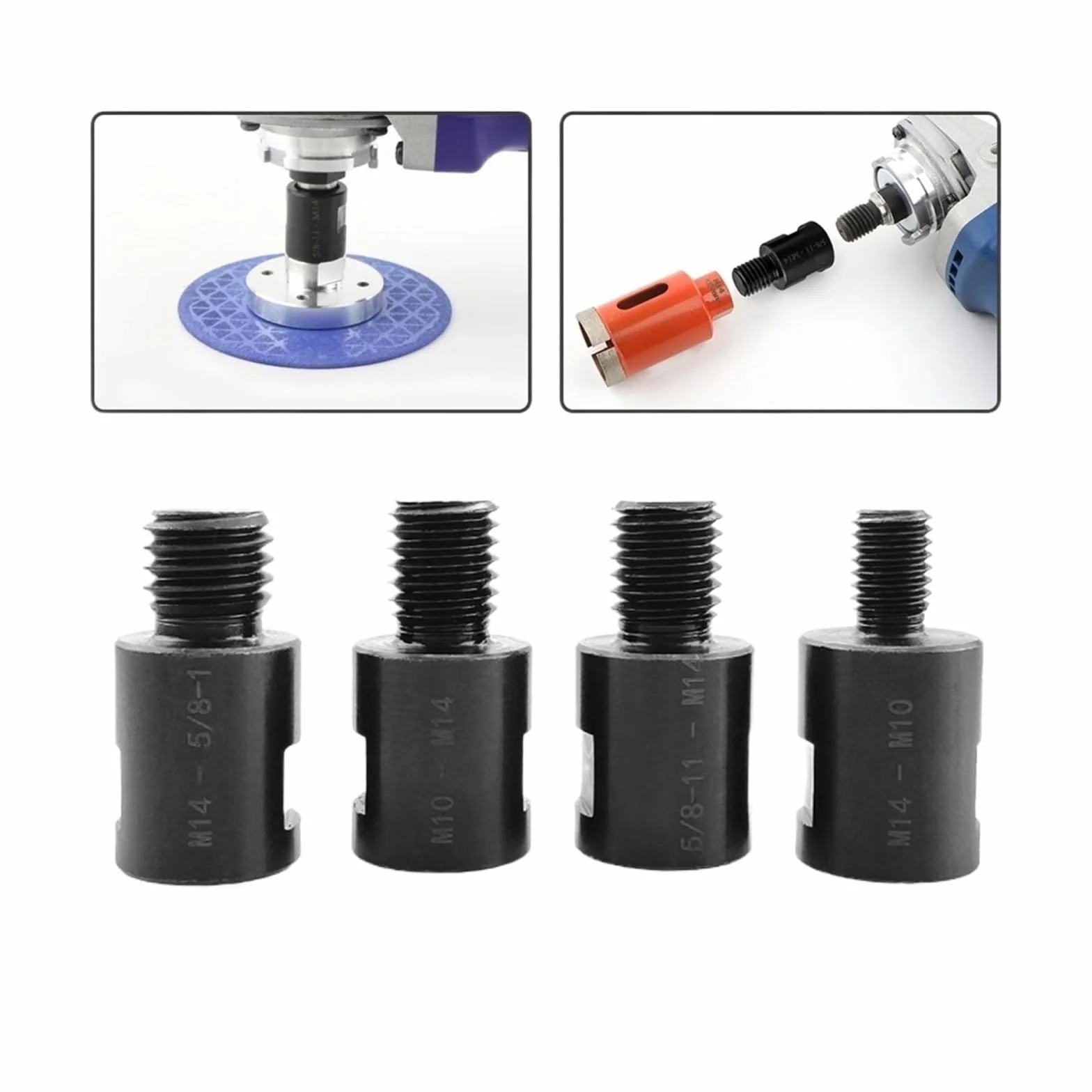 M14/M10/5/8-11 Thread Adapter For Core Bits Hole Saw | [](M14 To SDS plus)