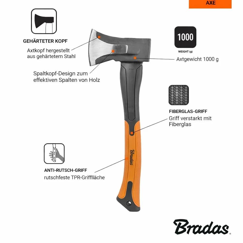Bradas KT-SF2100 siekiera rozłupująca 100 g