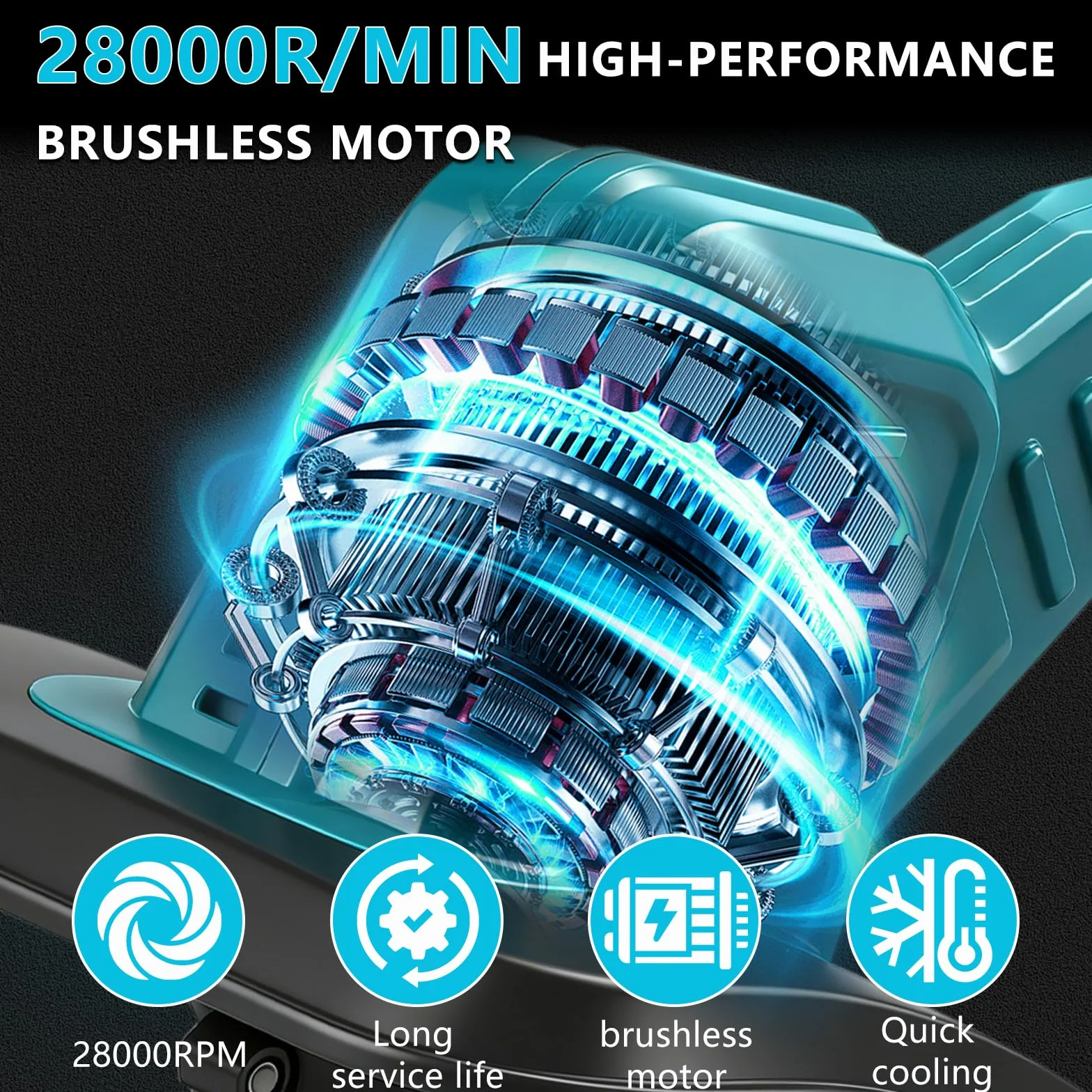Akumulatorowa glebogryzarka kompatybilna z akumulatorem Makita 18 V, 550 W, składana, szerokość robocza 22 cm, głębokość robocza 17 cm, bezszczotkowa glebogryzarka elektryczna do ogrodu i trawnika
