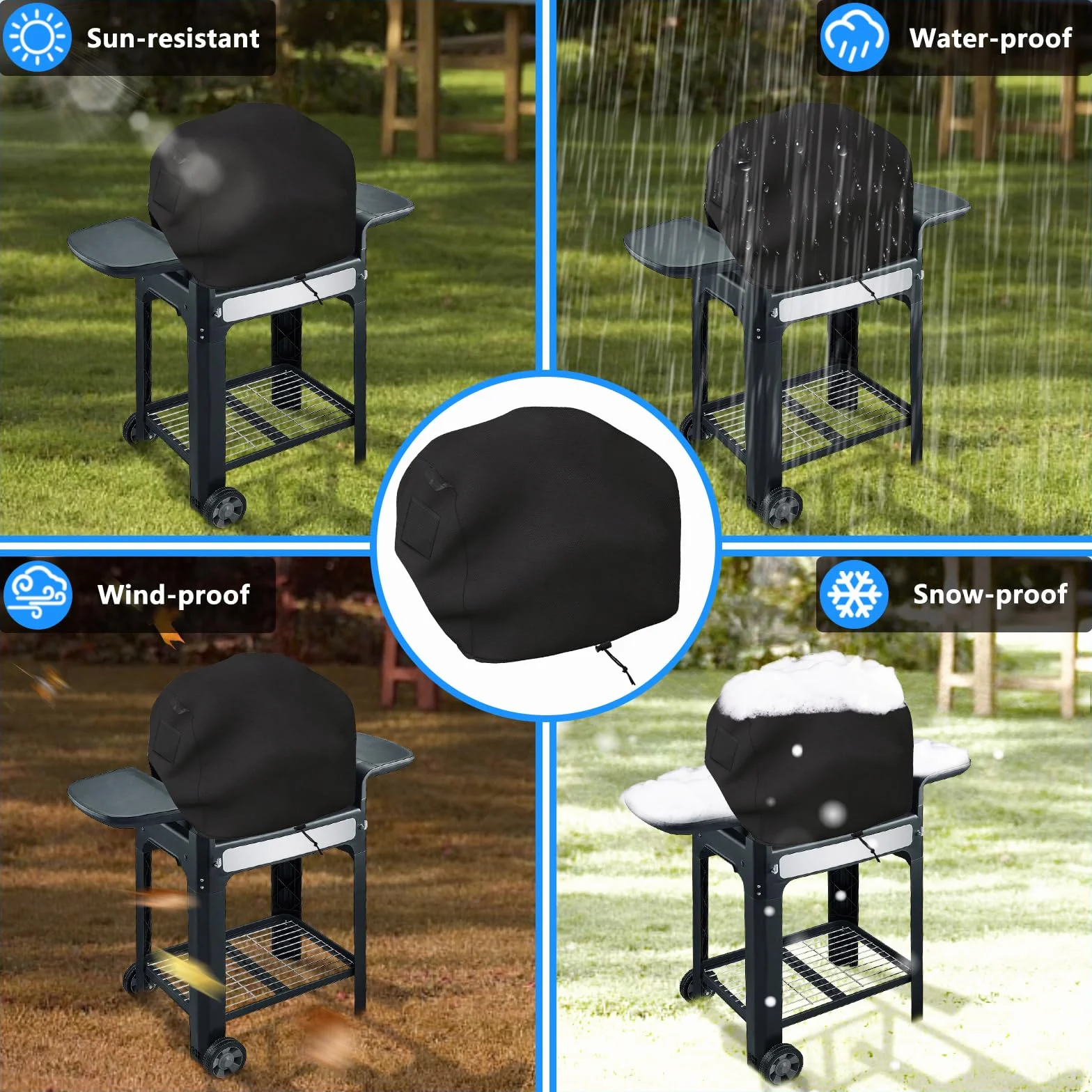 Pokrowiec na grill Woodfire Electric BBQ OG700, wodoodporny Oxford 600D, odporny na warunki atmosferyczne