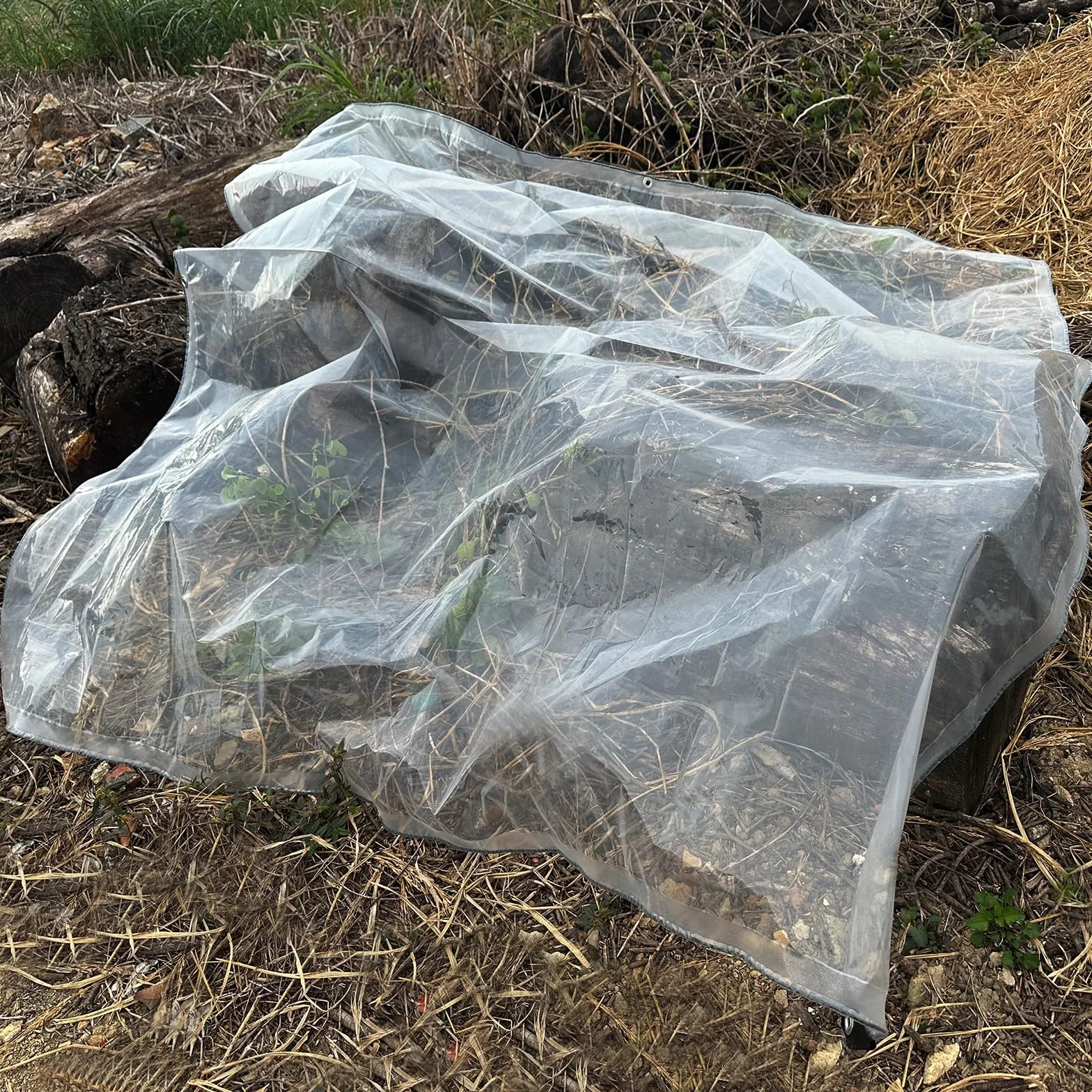 Wodoszczelna, przezroczysta plandeka 2 x 5 m, odporna na warunki atmosferyczne, wytrzymała, dla balkonu, składana, na meble ogrodowe, do szklarni, zadaszenia