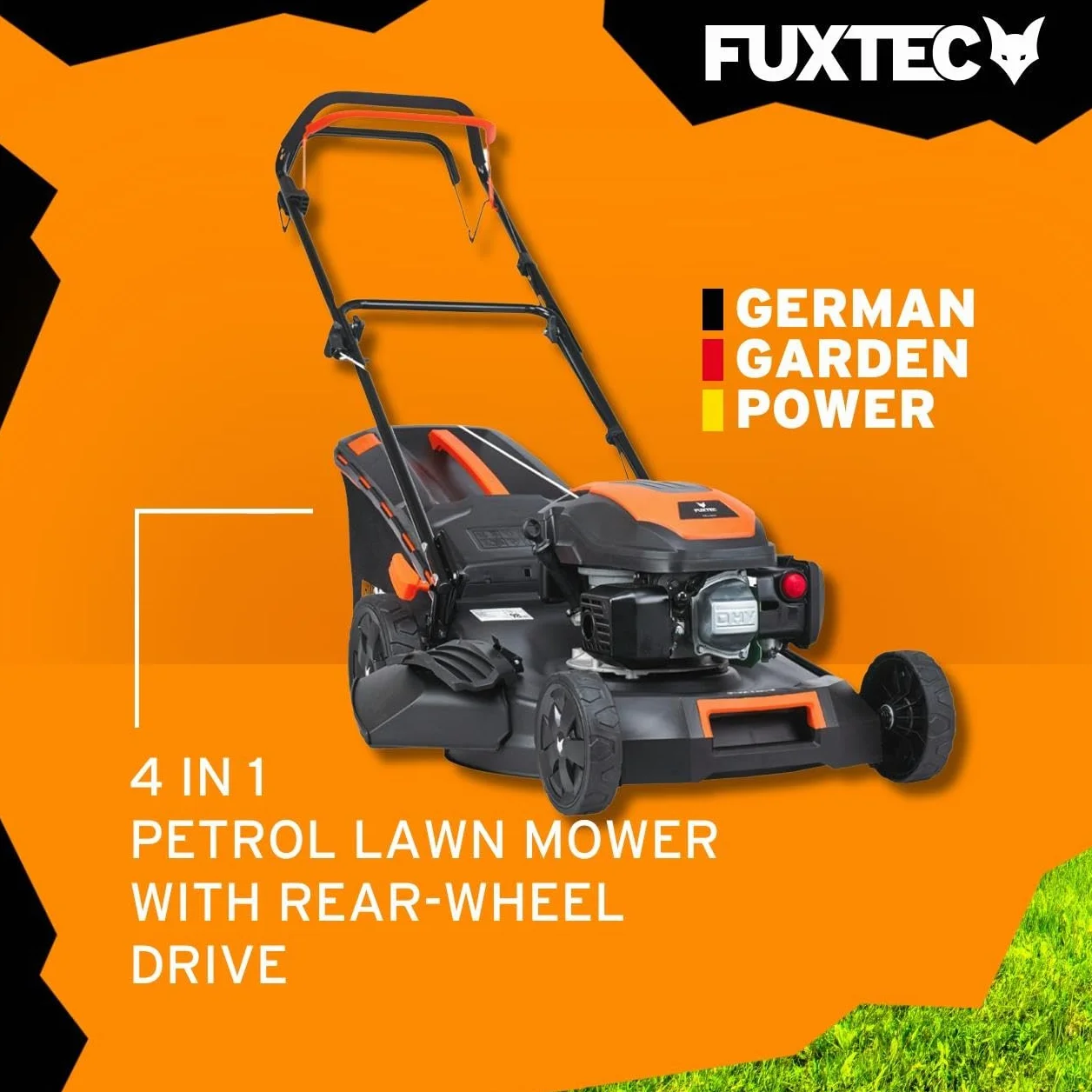 Kosiarka spalinowa FUXTEC 4w1 FX-RM5170 4 KM 2,9 kW szer. koszenia 51 cm napęd tylny 4-suwowa kosz 60 l
