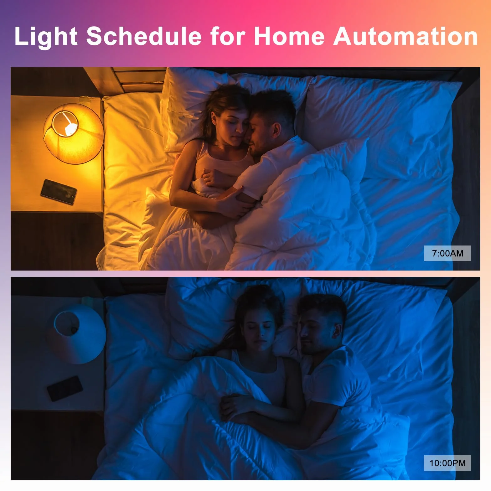 HUTAKUZE Żarówka Alexa E27 Smart LED, 9 W, 806 lm, Wi-Fi, wielokolorowa, ściemniana, sterowanie za pomocą aplikacji, kompatybilne z Alexa Echo, Google Home, nie wymaga koncentratora, ciepła biel /