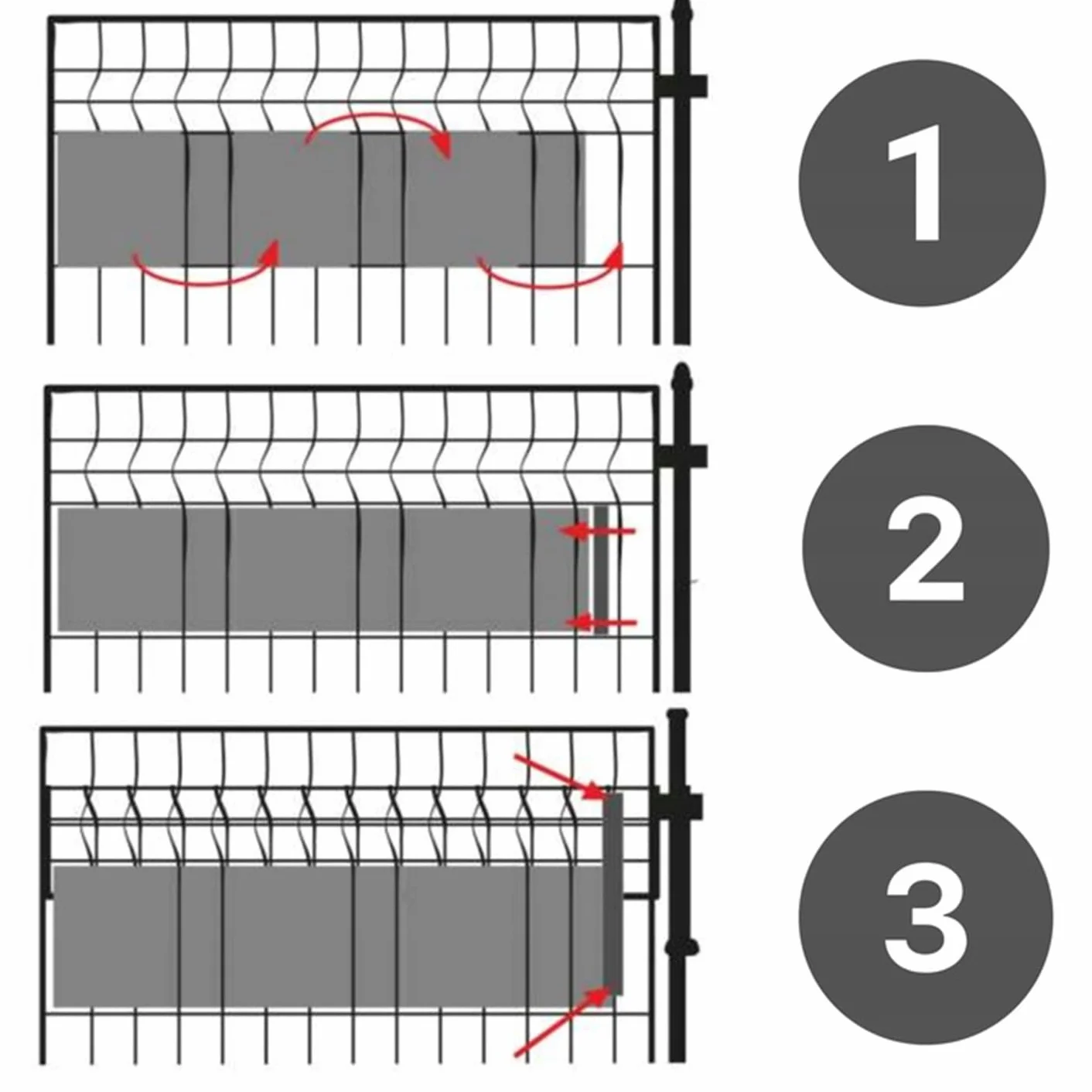 KRUMAD Taśma Osłonowa na Ogrodzenie 19 cm x 35 m PVC 450 g/m² Odporna na UV Antracyt