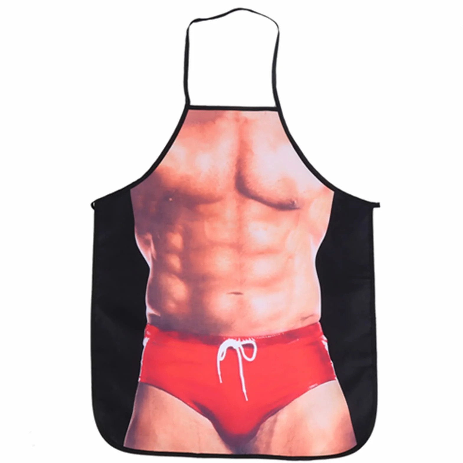 Śmieszne Seksowne Bikini Fartuch 3D Wodoodporny Kuchenny dla Par Siłacz w Bikini