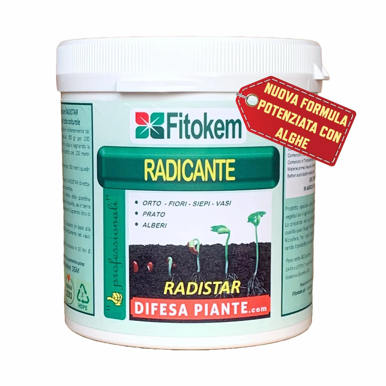 FITOKEM Radistar Hormon sadzenia w proszku 400 g Organiczny proszek do korzeni mikoryzy