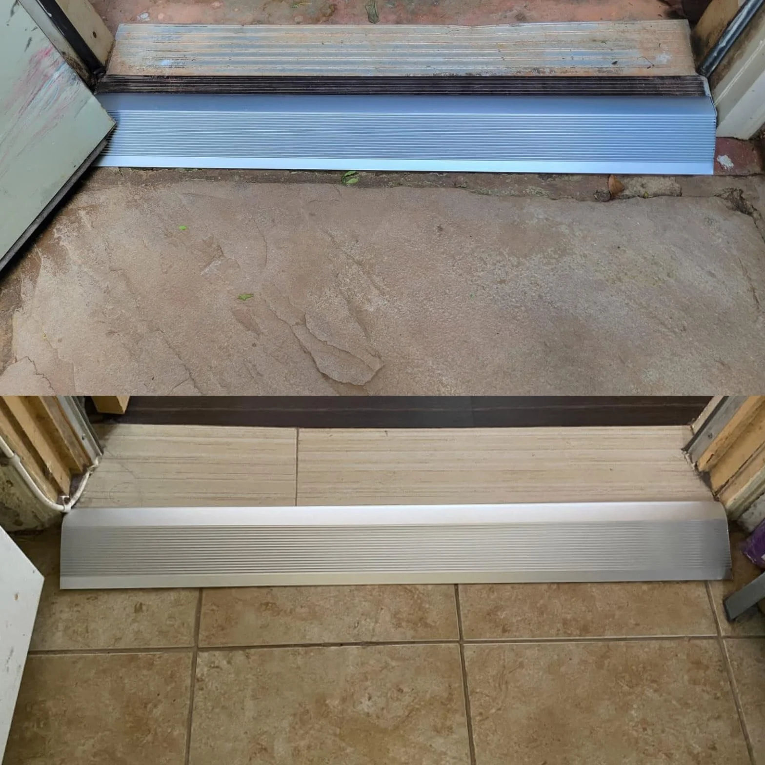 10 cm listwa przejściowa do podłogi z drewna do płytek, reduktor progów 91 cm, metalowa listwa przejściowa, listwa przejściowa podłogowa o szerokości 10 cm, łatwa w instalacji, do drzwi wózków