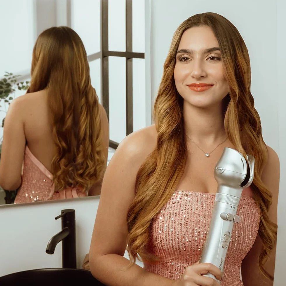 Cecotec CeramicCare 6in1 Gyro obrotowa szczotka dmuchawa. Suszarka do włosów 1100 W, żyroskop obrotowy, 6 wymiennych głowic, zwijana głowica, kabel obrotowy 360°, powłoka ceramiczna anty-Frisottis