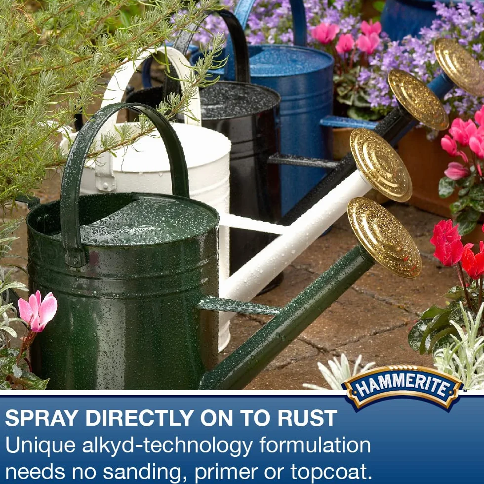 Hammerite Bezpośrednio do rdzy farba metalowa aerozol gładkie żółte wykończenie 400 ml