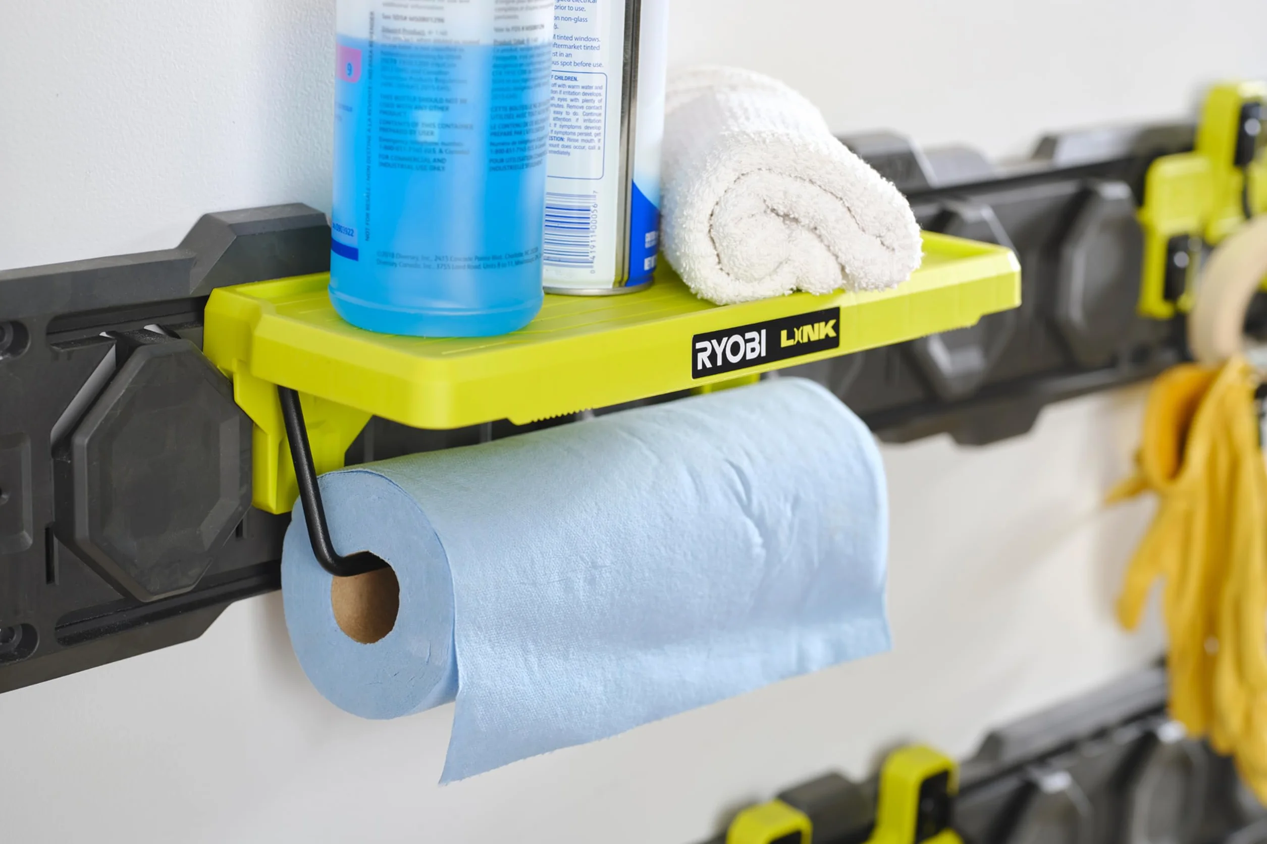 RYOBI - Półka na środki czyszczące - 16 x 37,5 x 12 cm - Maksymalne obciążenie 9 kg - System RYOBI LINK - RSLW403