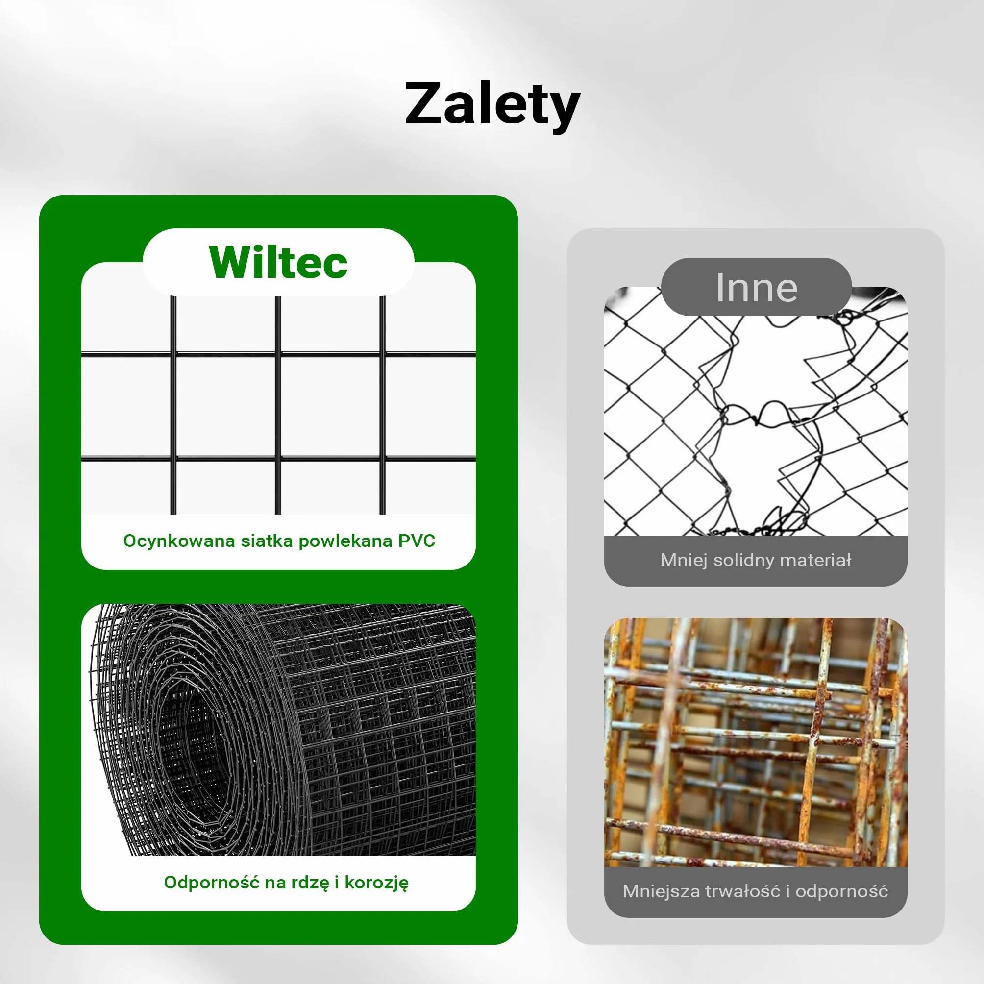 Wiltec Siatka ogrodzeniowa ocynkowana 1 x 10 m, czarna, stalowa siatka leśna na woliery i gryzonie, drut 1,42 mm, oczka 25 x 25 mm