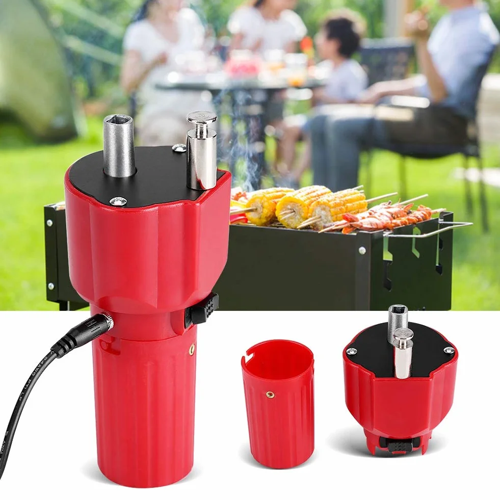 ANGGREK Grill wirnik silnik grill uchwyt do pieczenia akcesoria USB