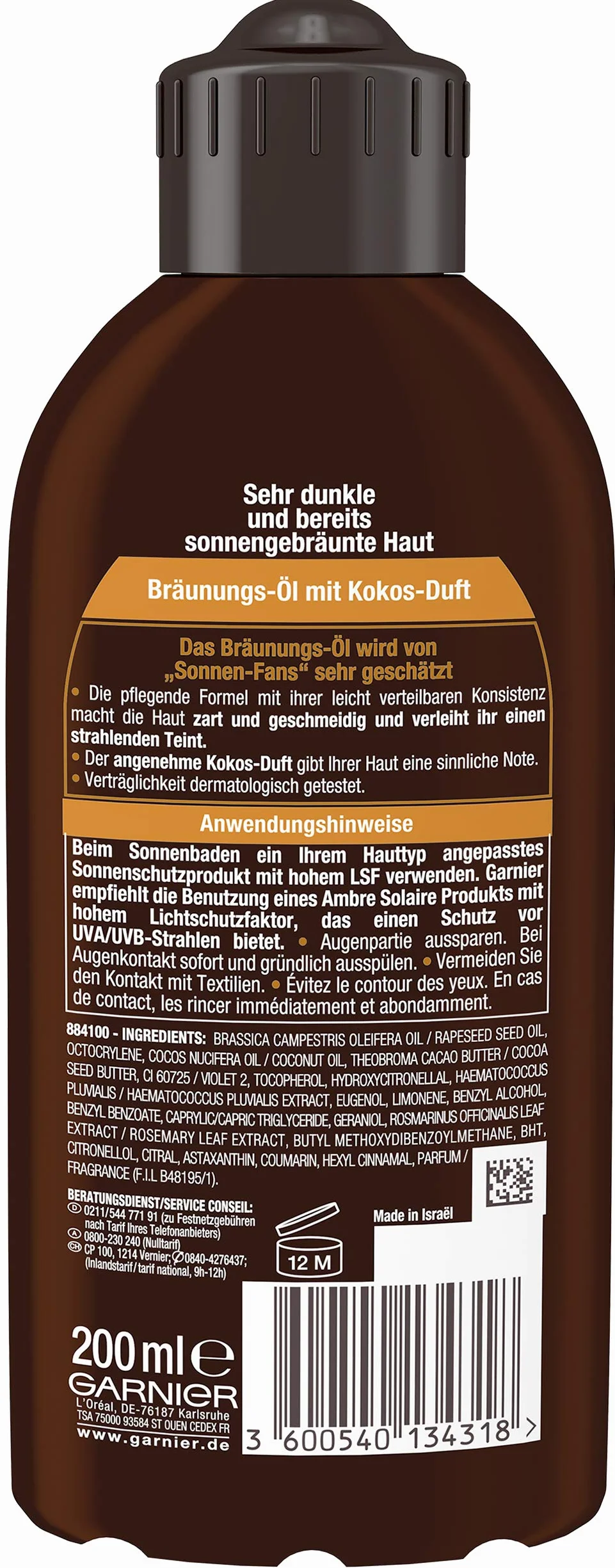Garnier Olejek Do Opalania