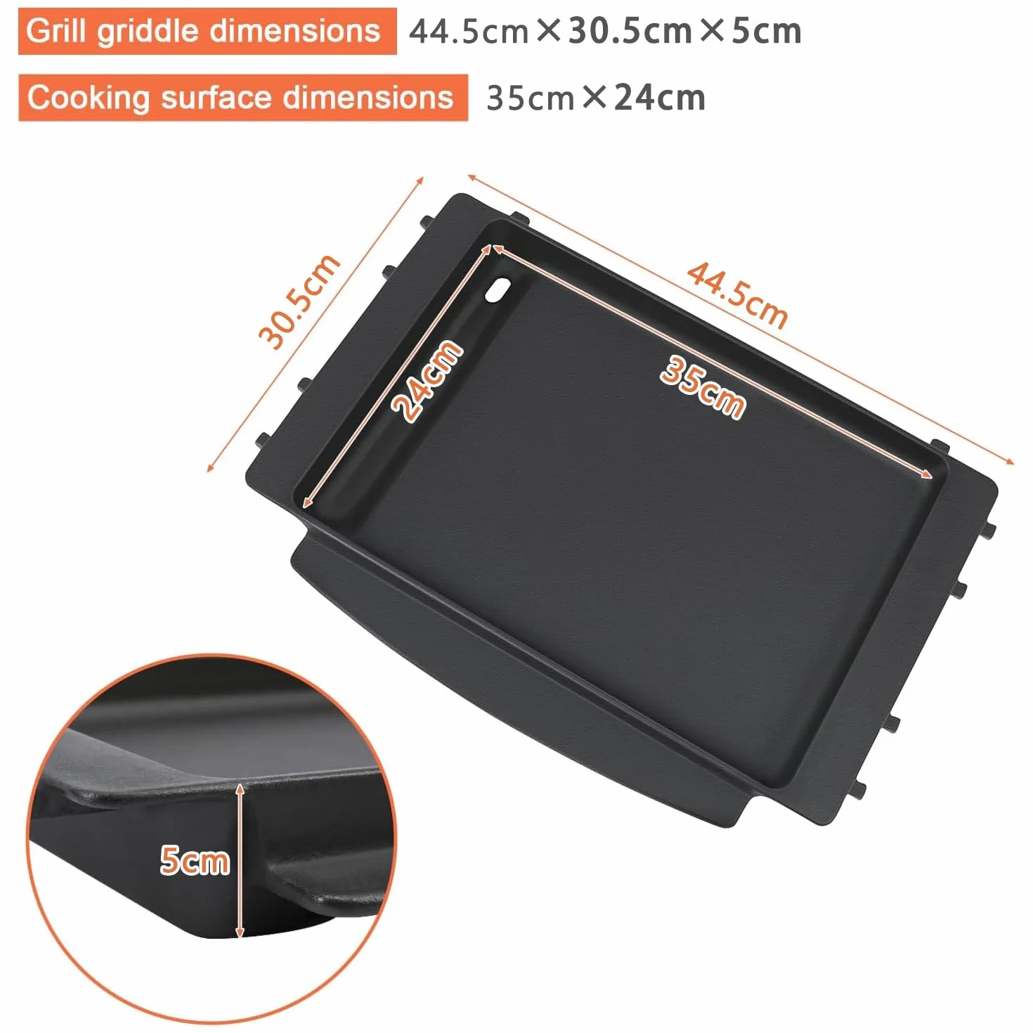 Denmay Żeliwna płyta grillowa Plancha do Weber Spirit E210 S330 1 opakowanie