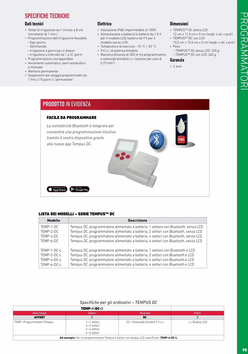 Toro Tempus WP 4-DC-L BT 4-strefowy Bluetooth sterownik nawadniania z wyświetlaczem LCD